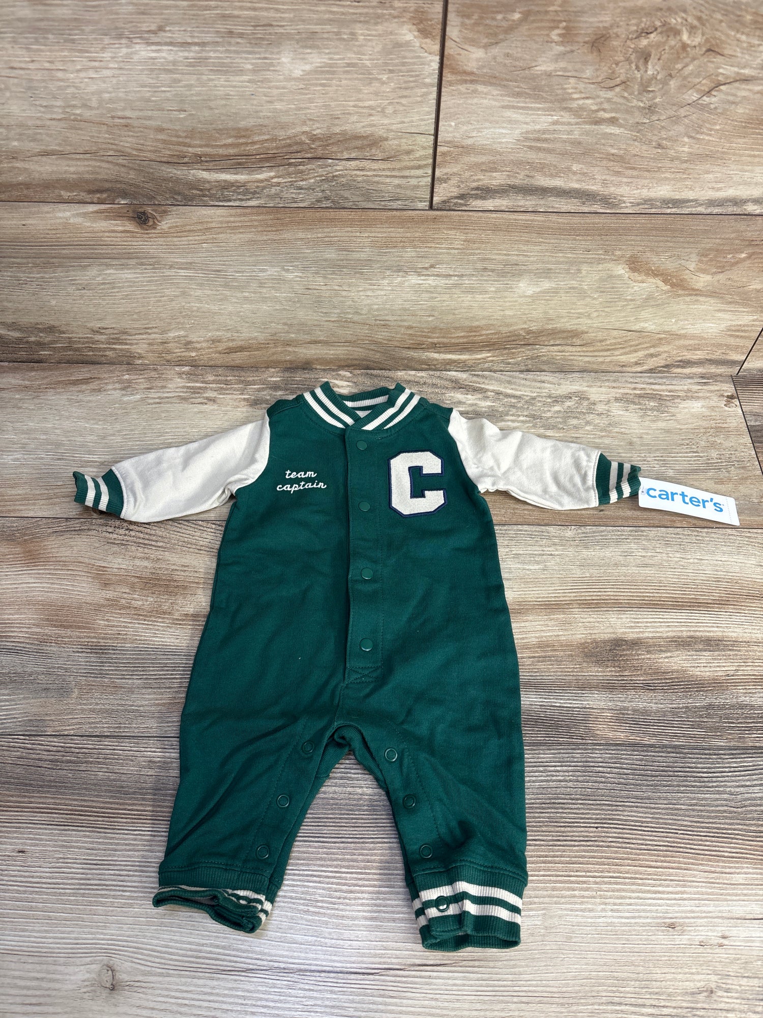 NEW Carter's Raglan Varsity Coverall White sz 3m