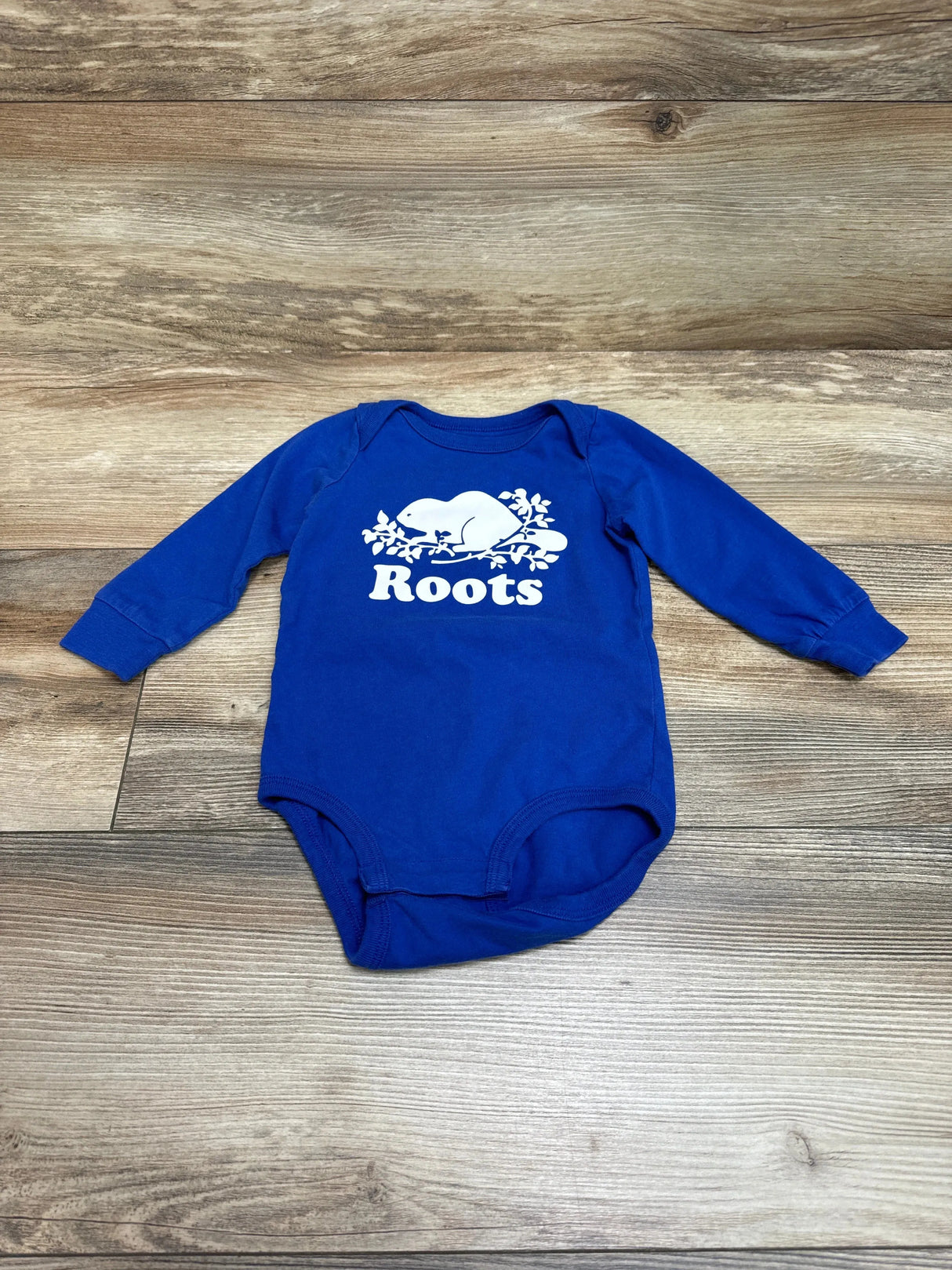Baby Roots Logo Bodysuit Blue sz 6-12m - Me n Mommy To Be