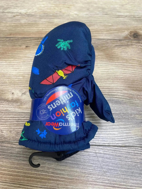 NEW ThermaWear Kid's Ski Dinosaur Navy Mittens OSFM (1-3Y) - Me n Mommy To Be