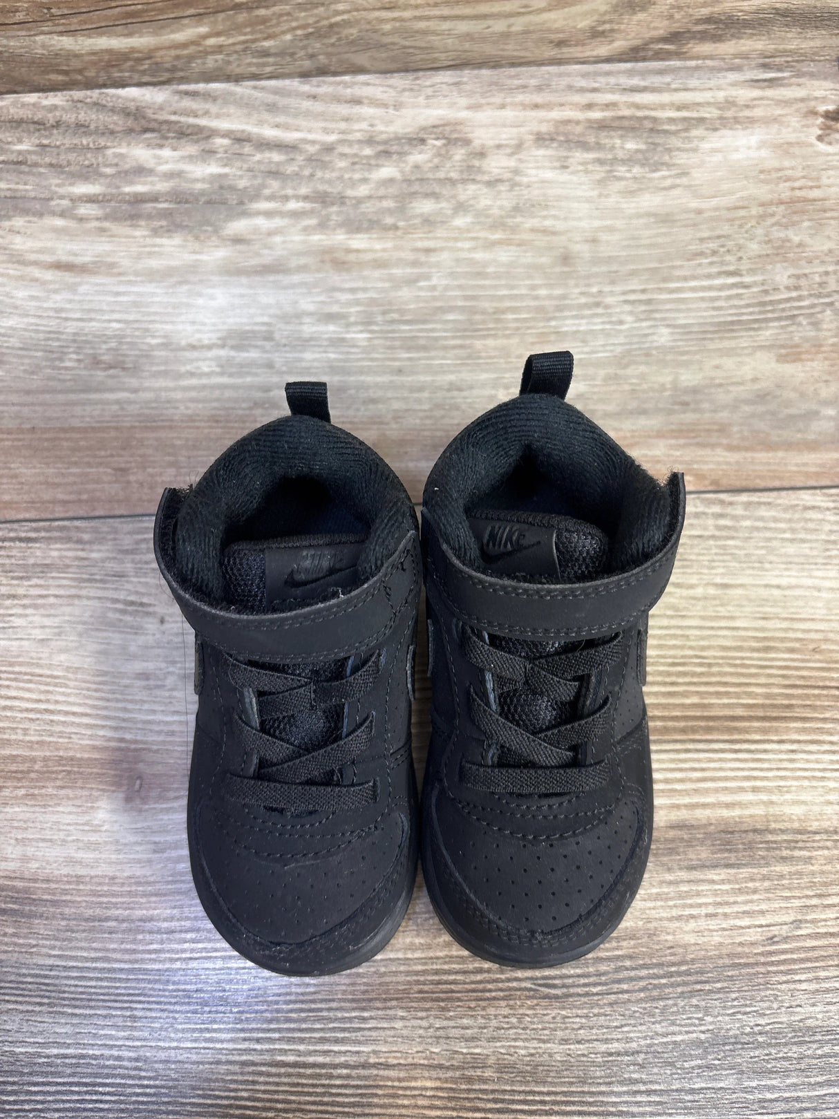 Nike Court Borough Mid TD 'Triple Black' Sneakers sz 6c