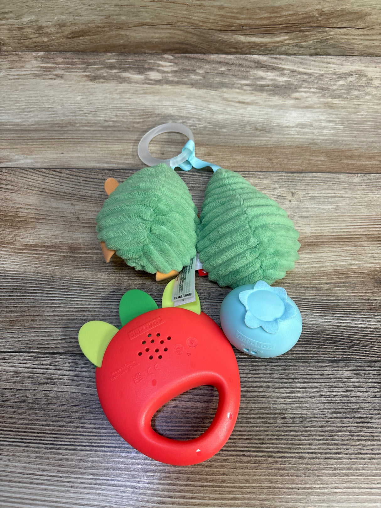 Skip Hop Avocado Stroller Toy & Musical Fruit Band 3pc Set