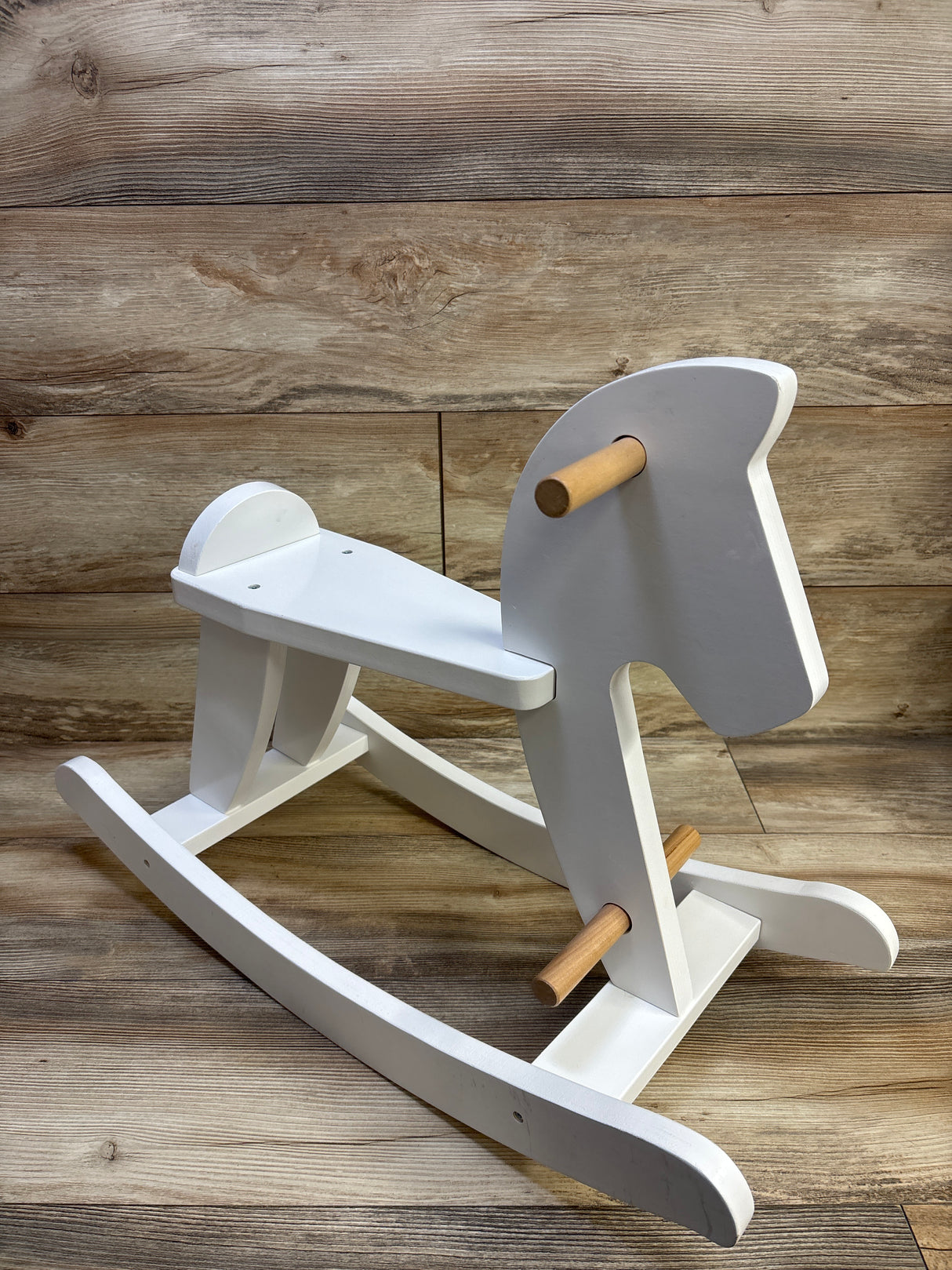 Labebe Wooden Rocking Horse - White