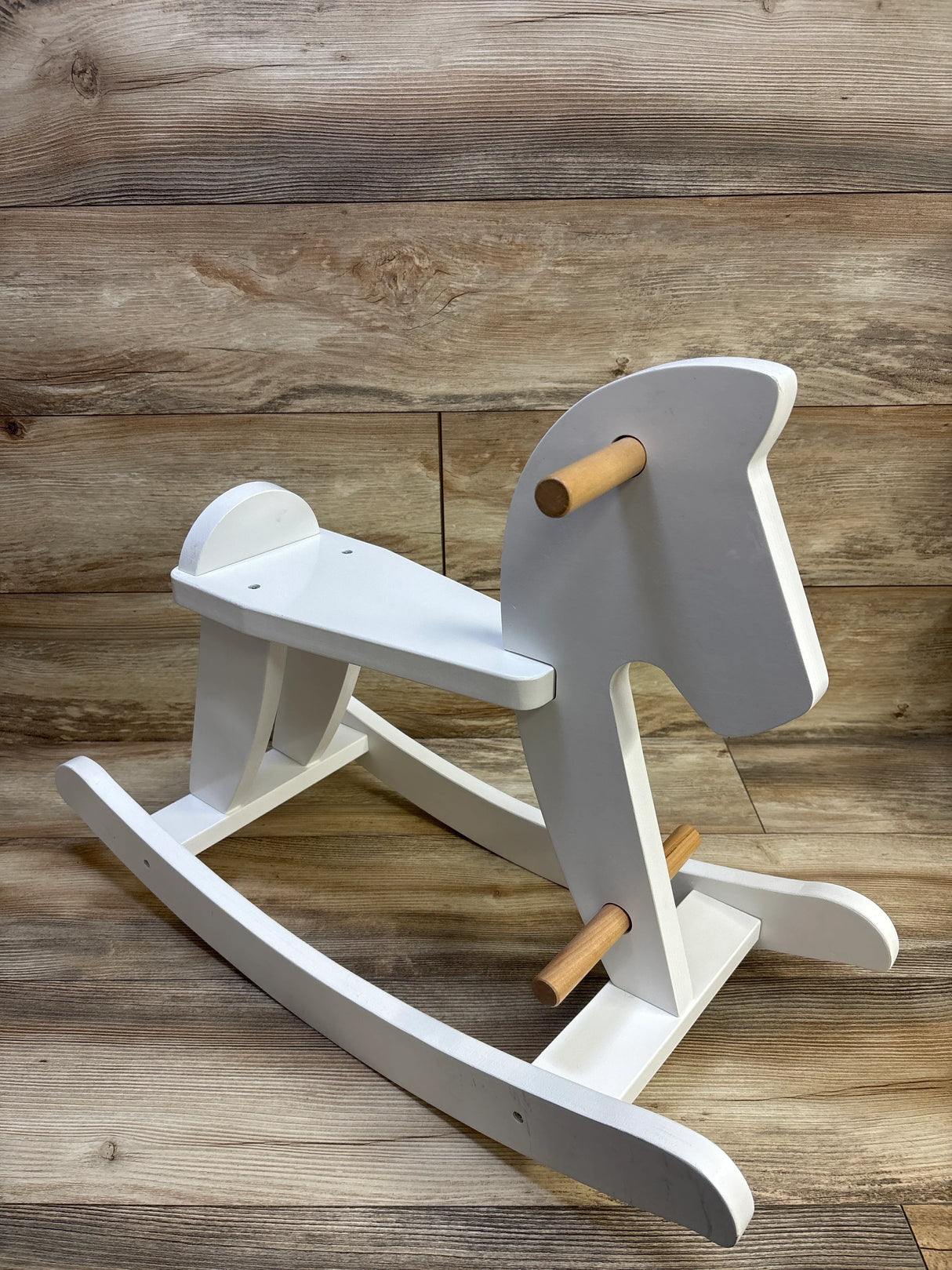 Labebe Wooden Rocking Horse - White
