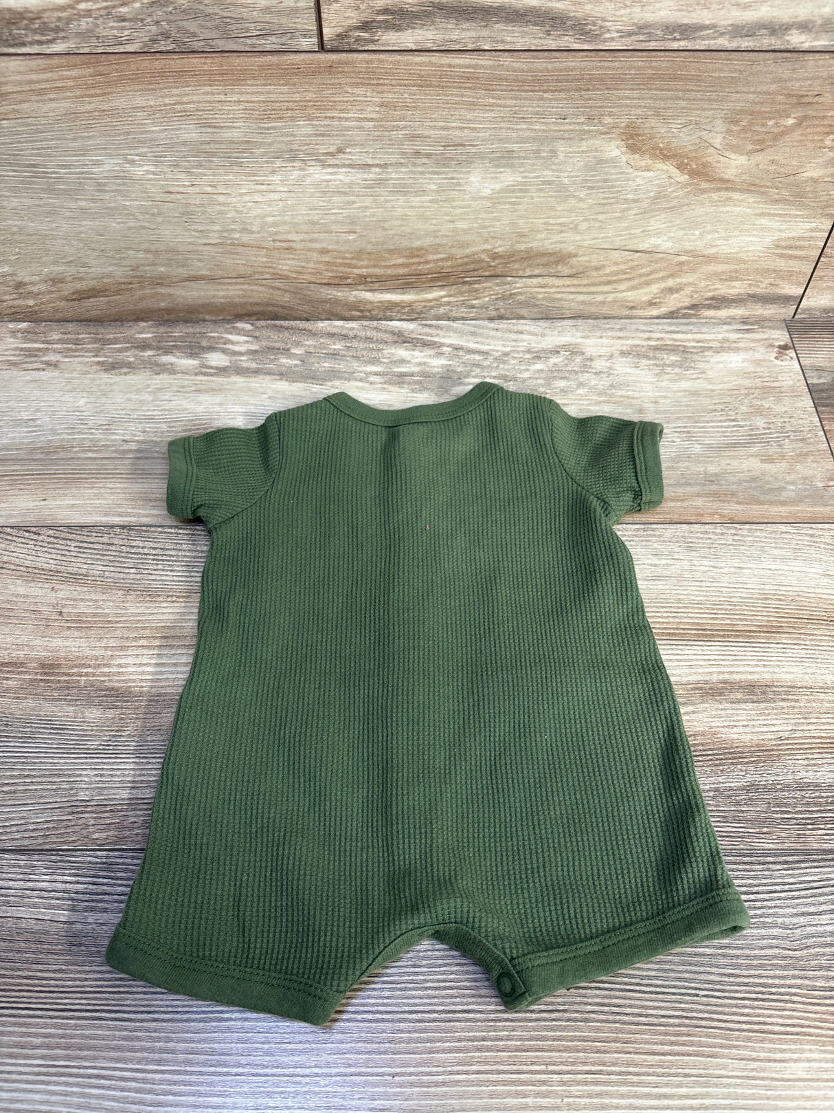 Carter's Waffle Knit Button Front Shortie Romper Green sz 3m