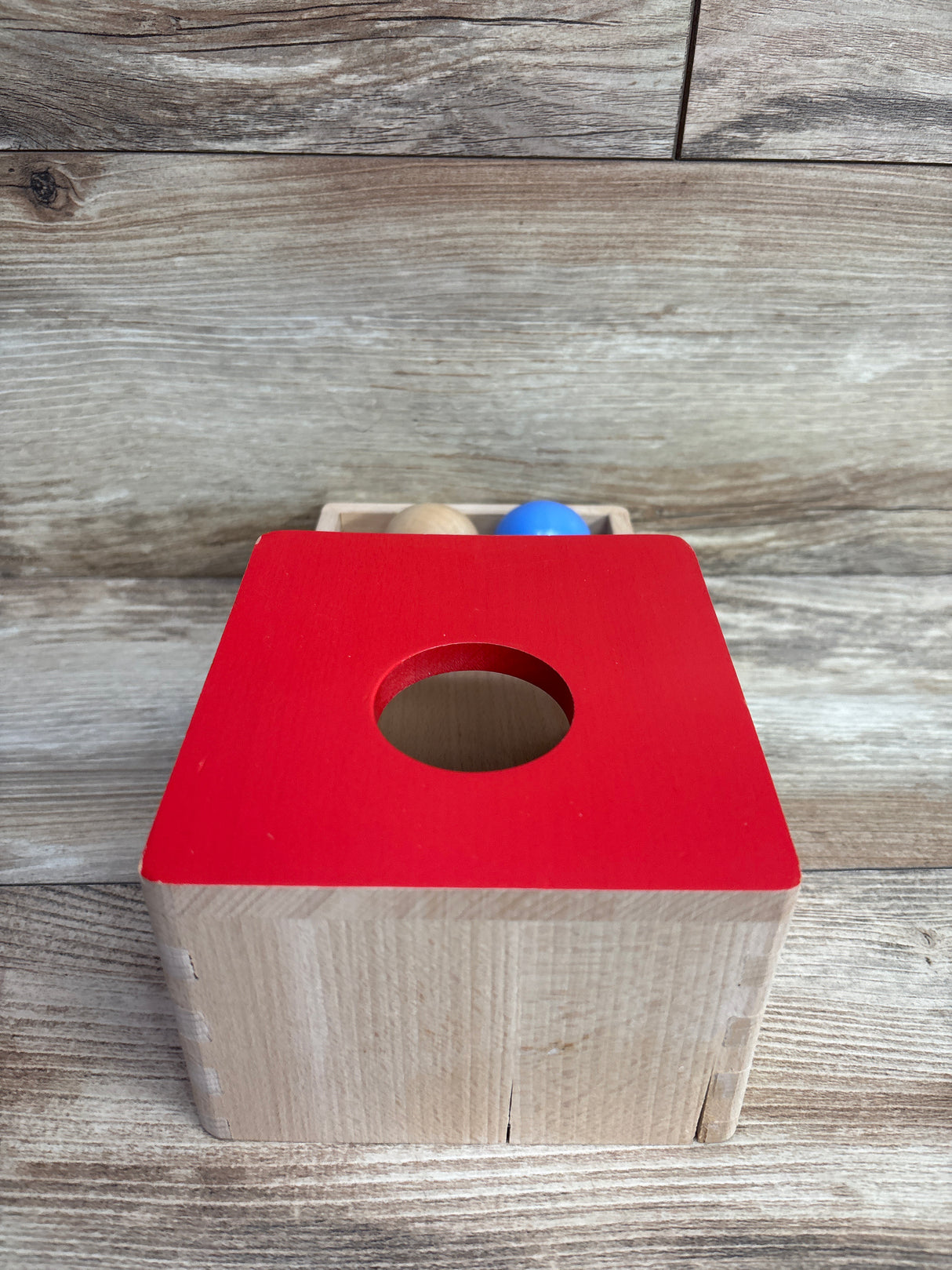 Wooden Ball Drop Toy w/ Two Balls