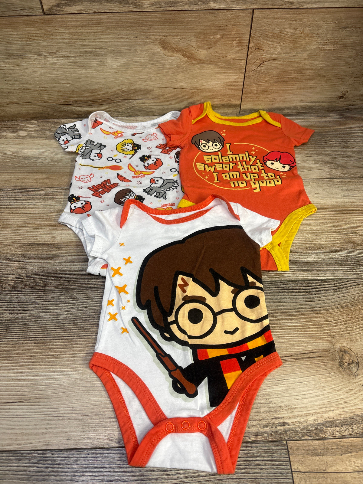Wizarding World Harry Potter 3pk Bodysuits White sz 3-6m