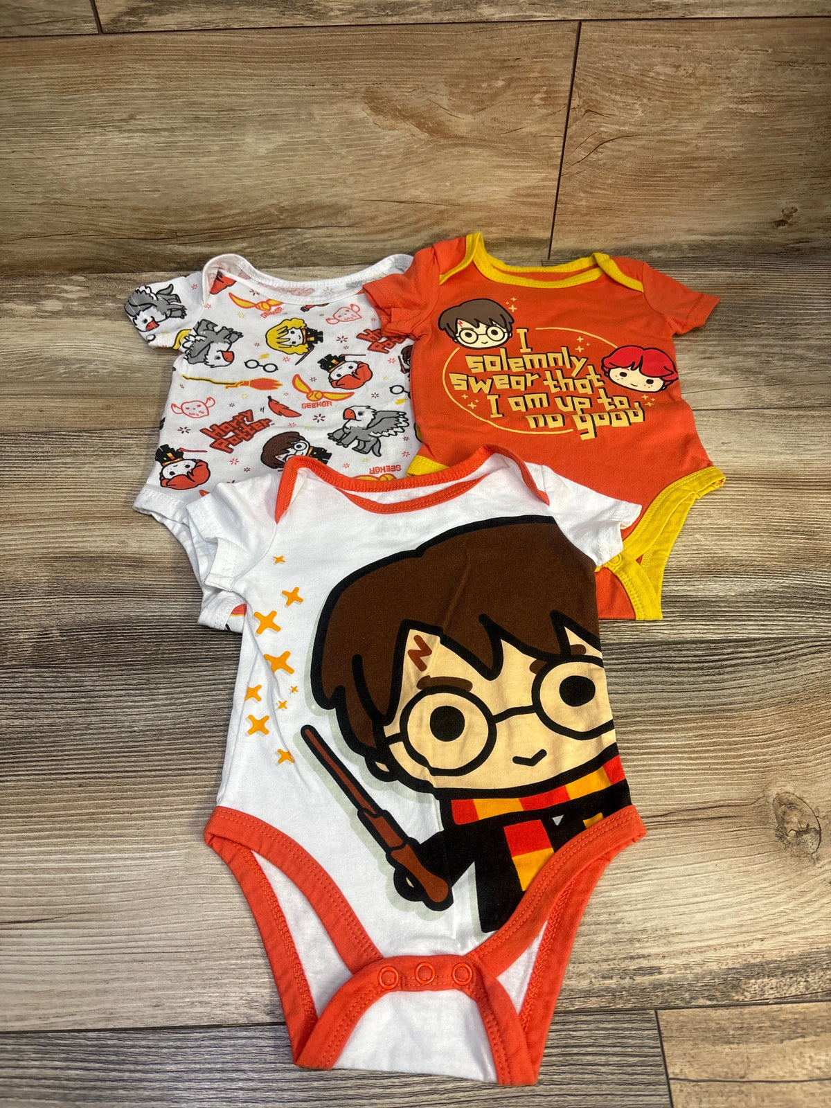 Wizarding World Harry Potter 3pk Bodysuits White sz 3-6m