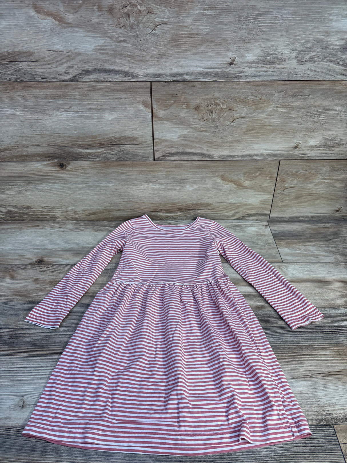Carter's Long Sleeve Striped Dress Pink sz 5T