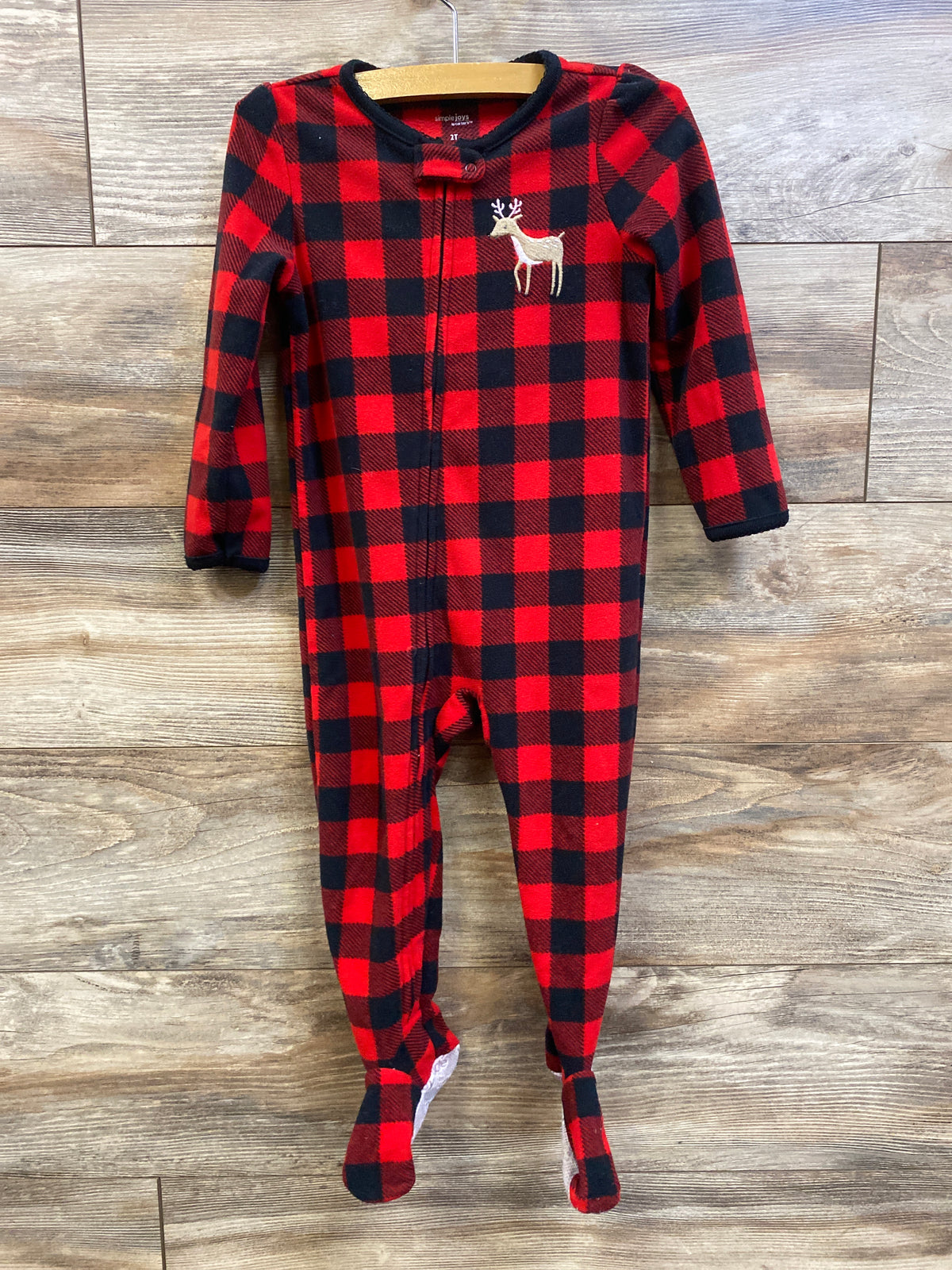 Simple Joys Blanket Sleeper Red sz 2T