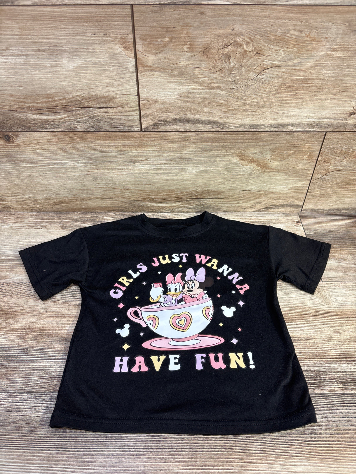 Disney Girls Just Wanna Have Fun Shirt Black sz 4T