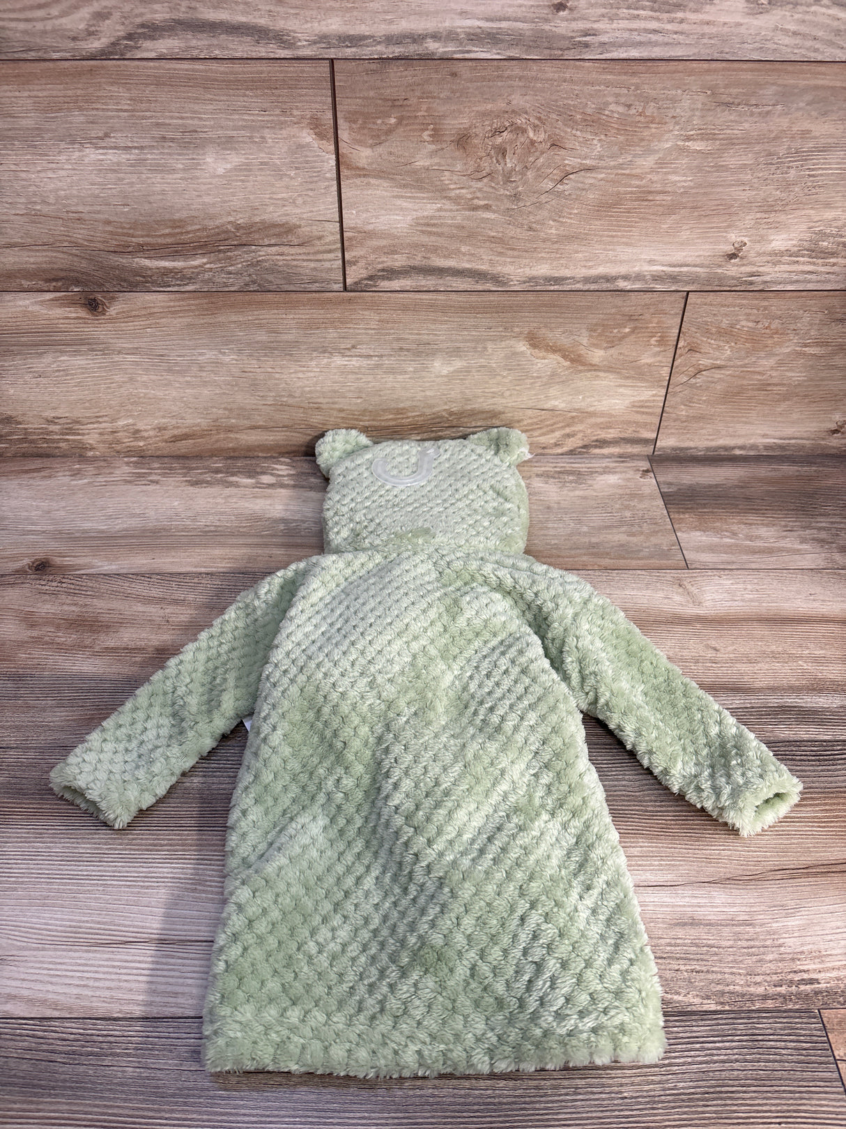 NEW Modern Baby 4pc Plush Robe & Washcloth Set Green sz 0-9m