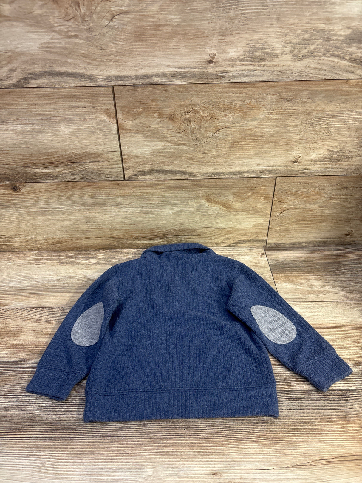 Kapital K Ribbed Shawl-Collar Pullover Sweater Blue sz 3T