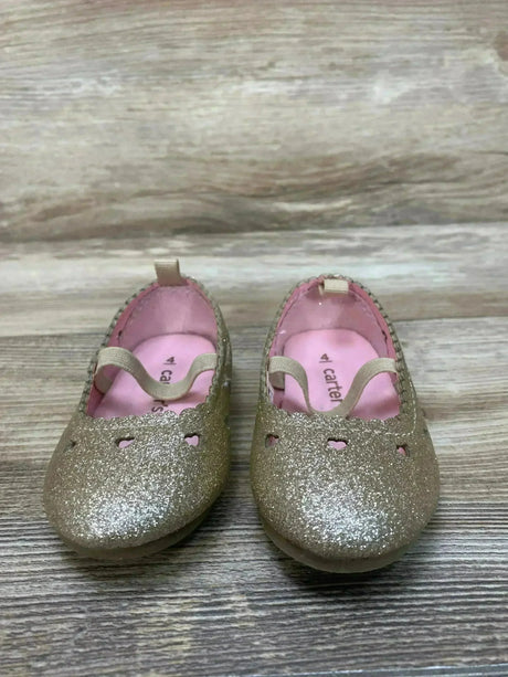 Carter's Ellaria Ballet Flat Shoes Gold Sz 4c - Me n Mommy To Be