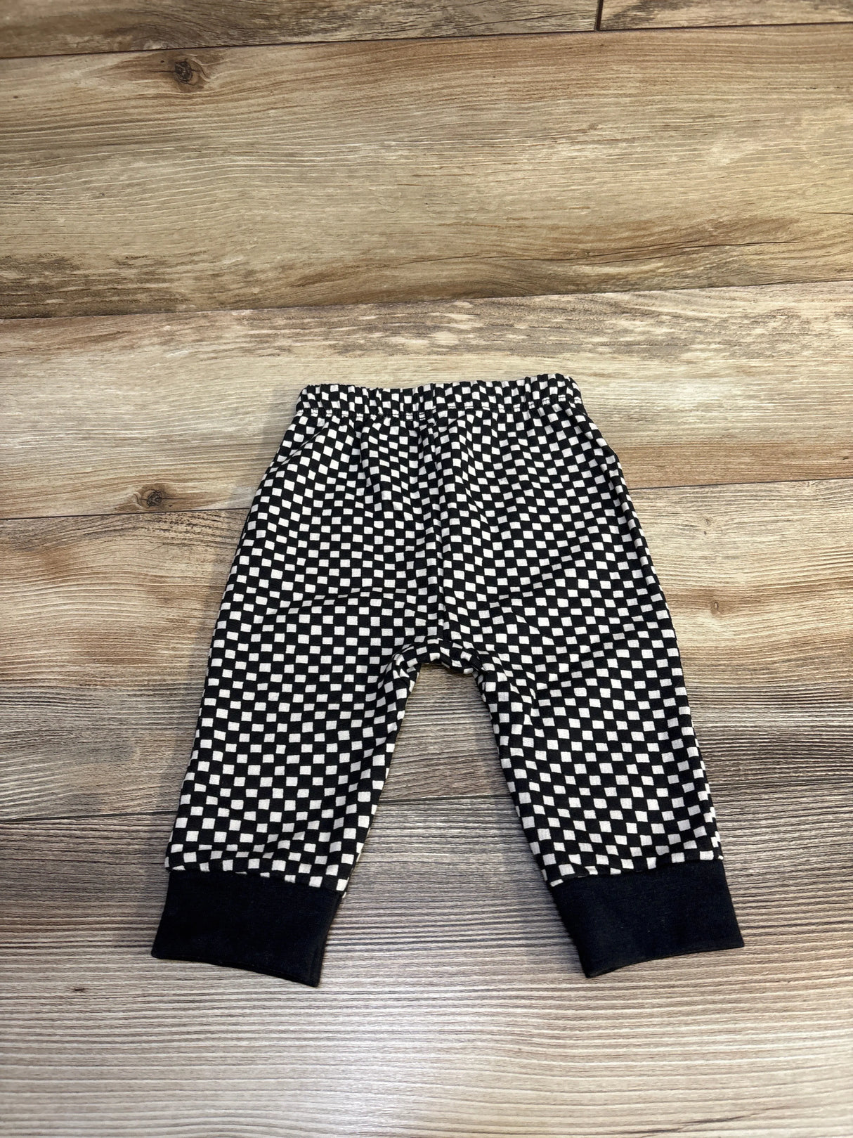 NEW Cat & Jack Checkered Joggers Black sz 3-6m
