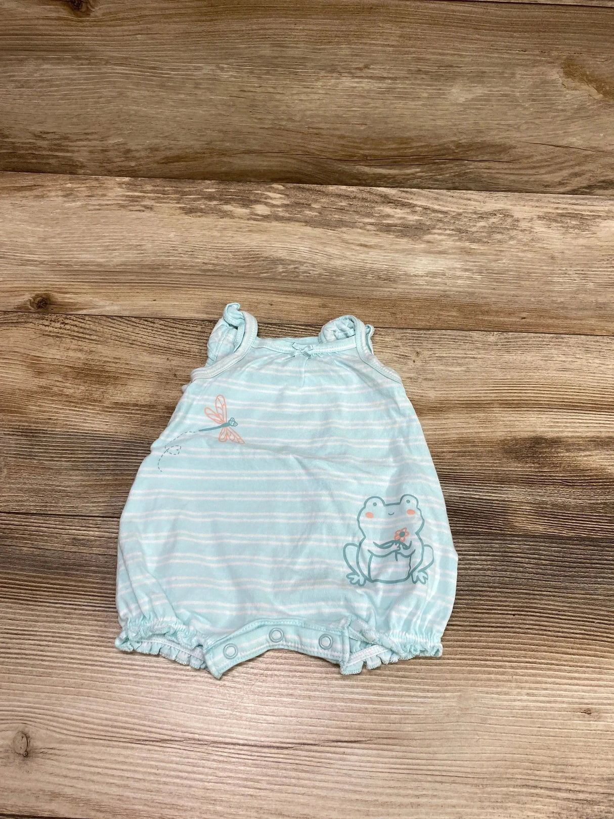 Carter's Sleeveless Striped Shortie Romper Blue sz Newborn - Me n Mommy To Be