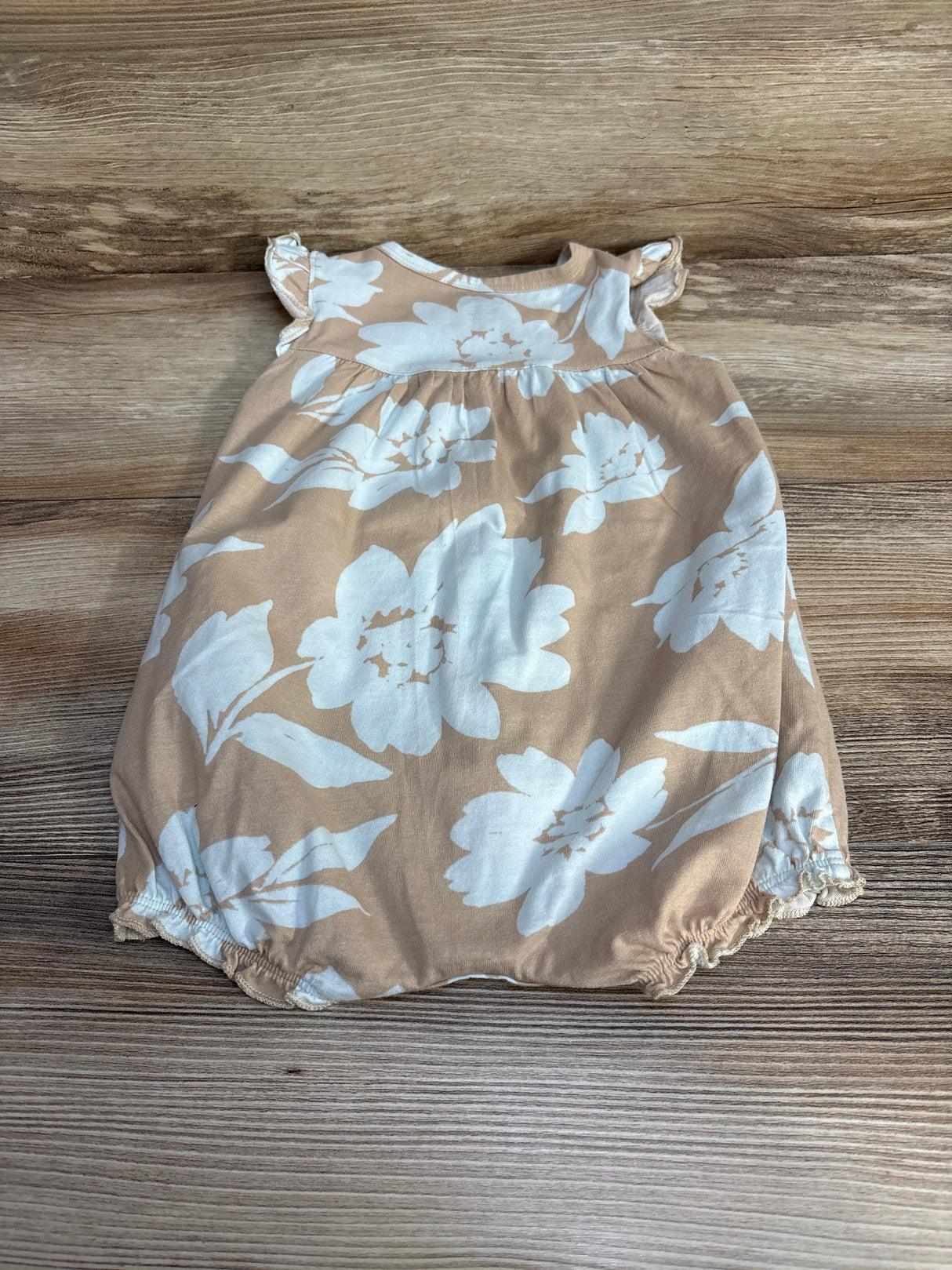 Carter's Floral Shortie Romper Tan sz 18m - Me n Mommy To Be