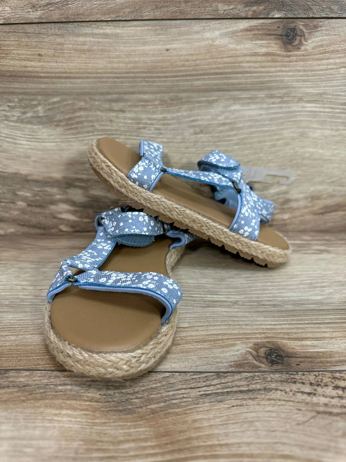 NWOT OshKosh Chambray Floral Espadrille Sandals Blue sz 10c - Me n Mommy To Be