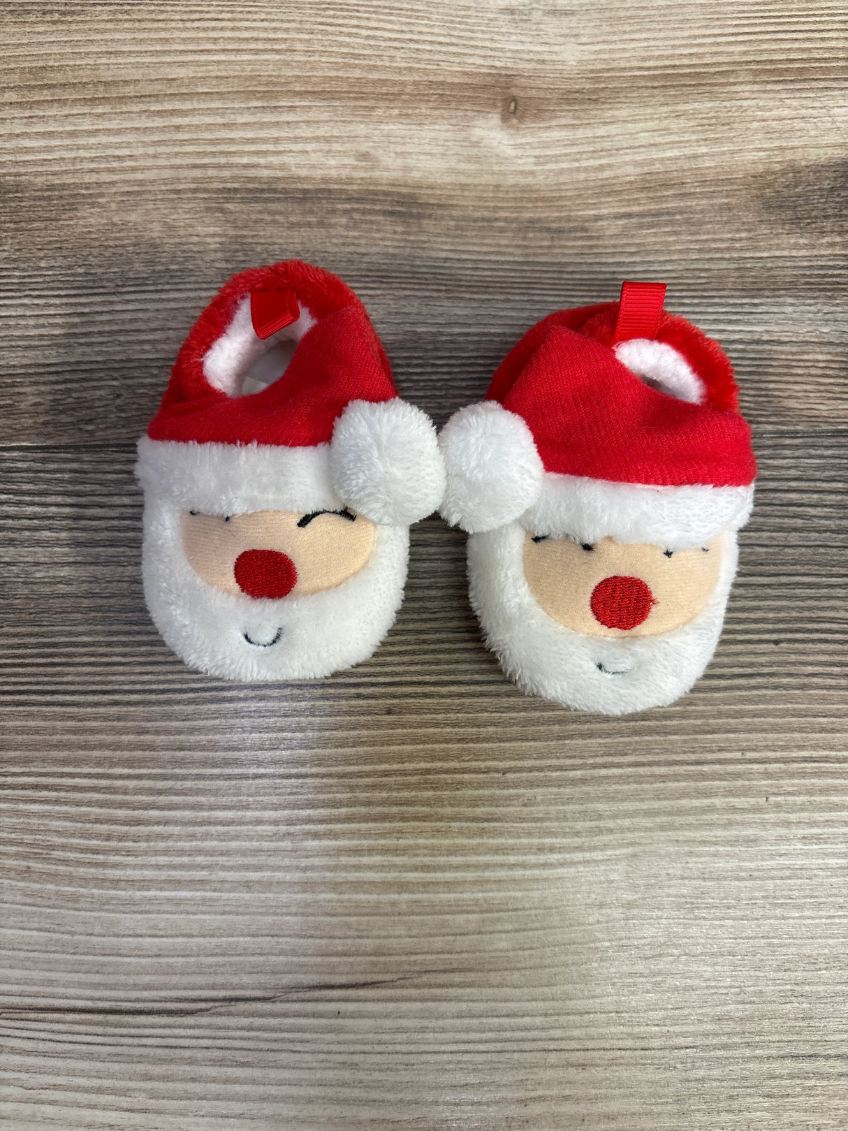 Santa Slipper Booties sz 0-6m