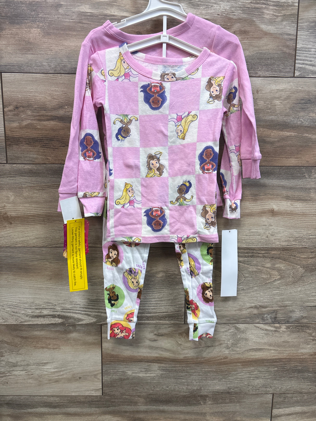 NEW Disney Princess 4pc Pajama Set Pink sz 4T
