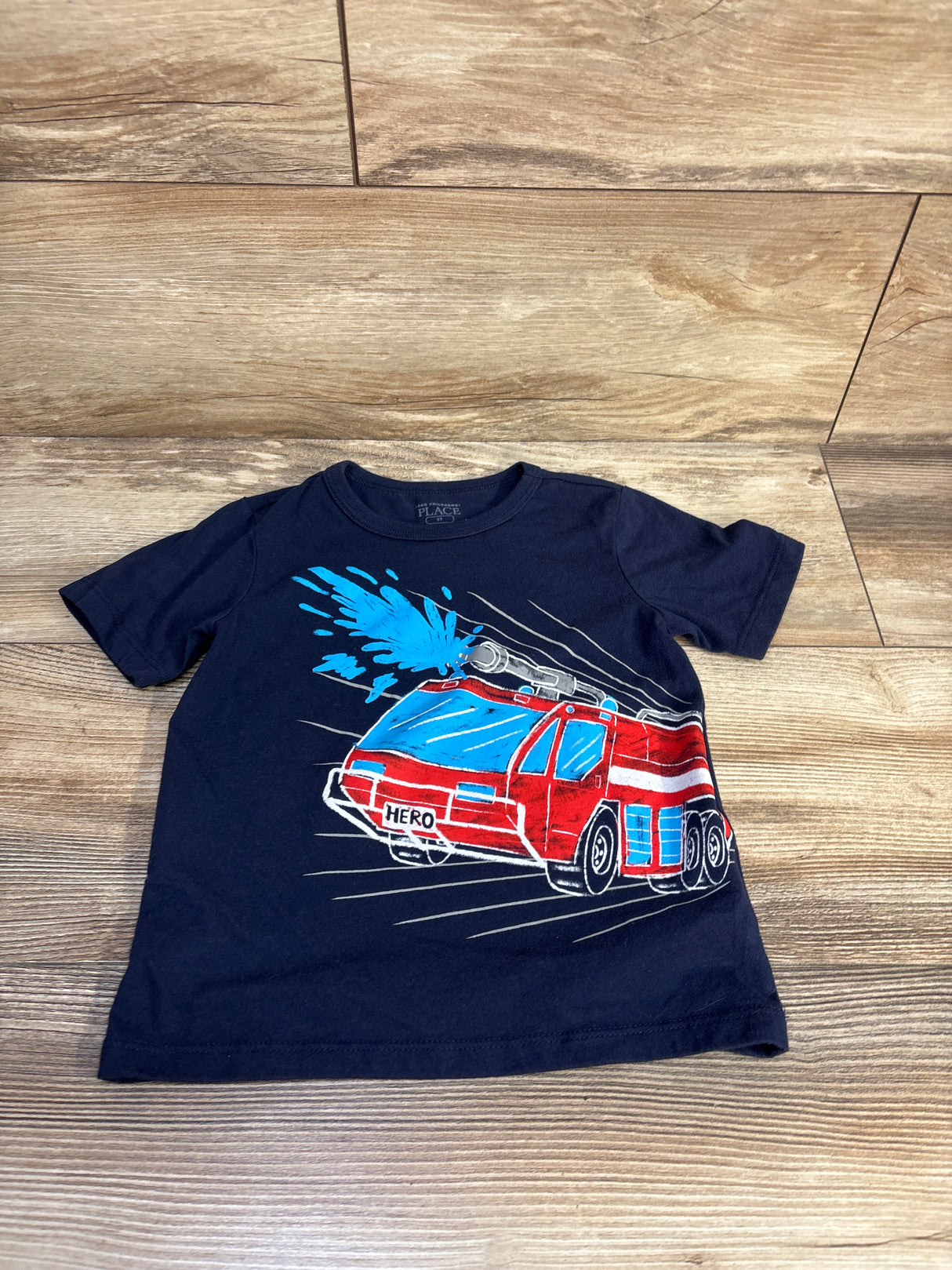Children's Place Firefighter Shirt Navy sz 3T