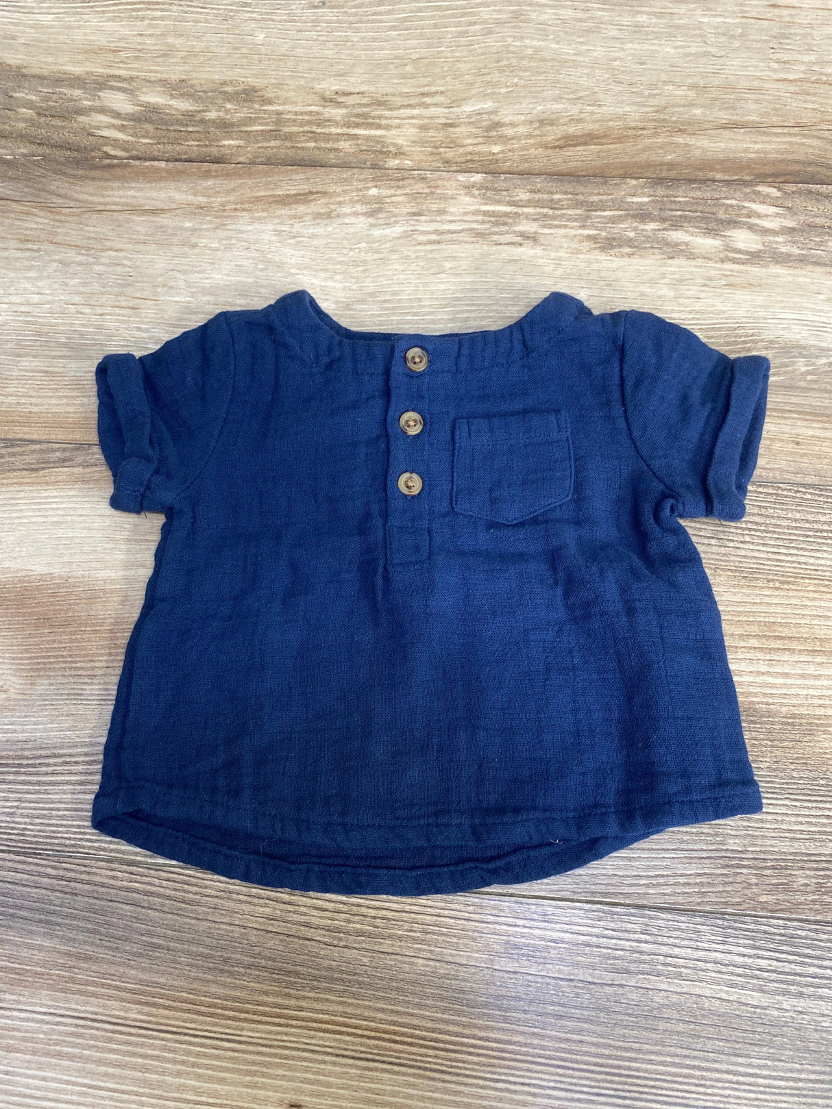 Old Navy Henley Shirt Navy sz 0-3m - Me n Mommy To Be