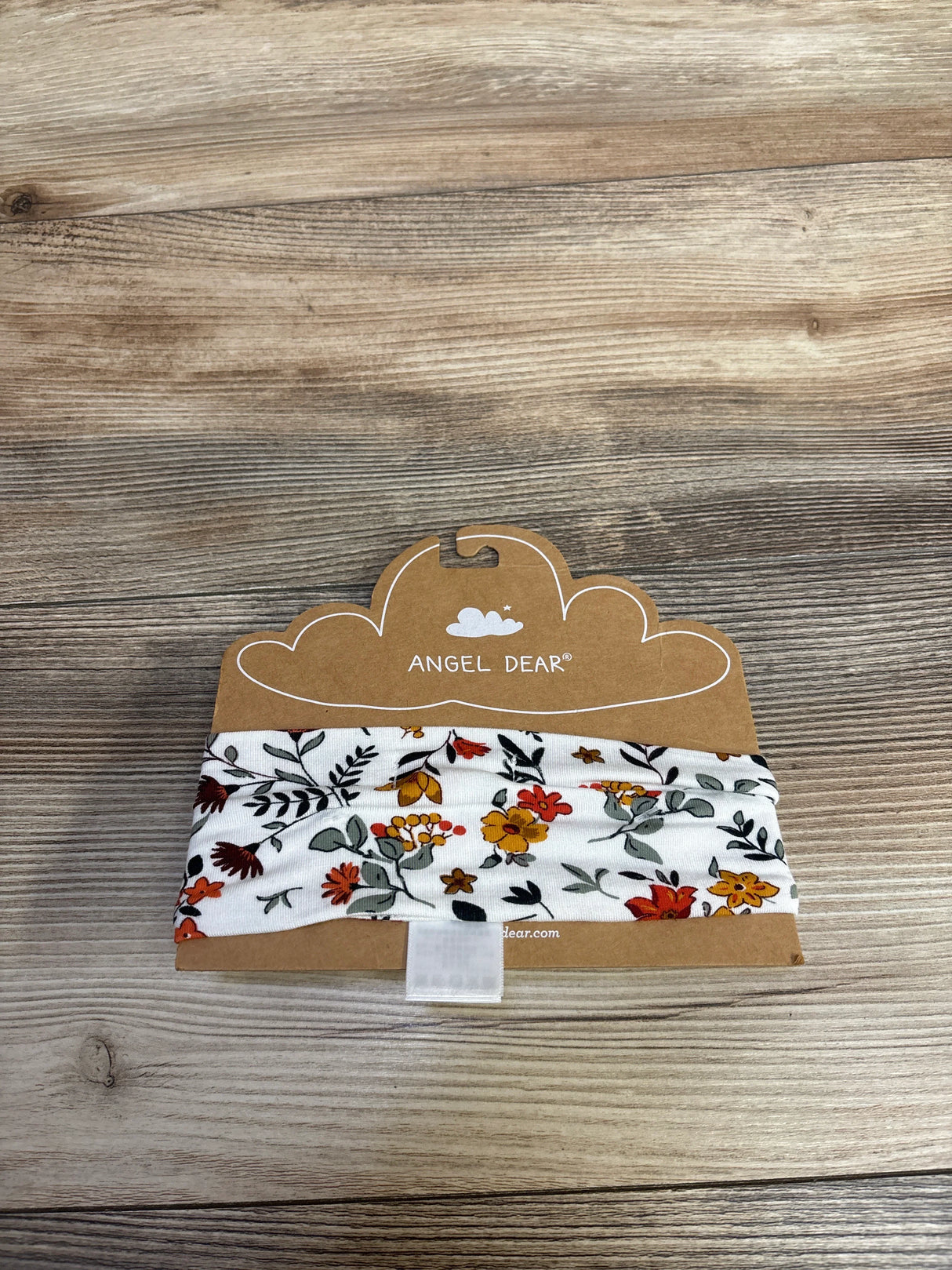 NEW Angel Dear Organic Headband, White Floral Print