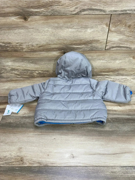 NEW Carter's Fleece Lined Puffer Jacket Grey sz 12m - Me n Mommy To Be