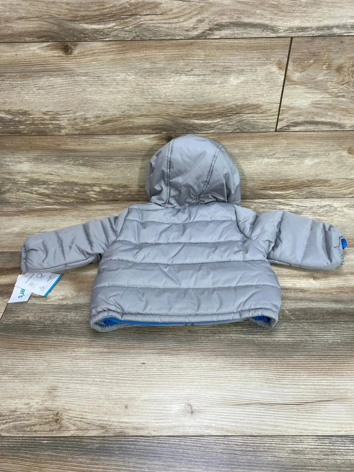 NEW Carter's Fleece Lined Puffer Jacket Grey sz 12m - Me n Mommy To Be
