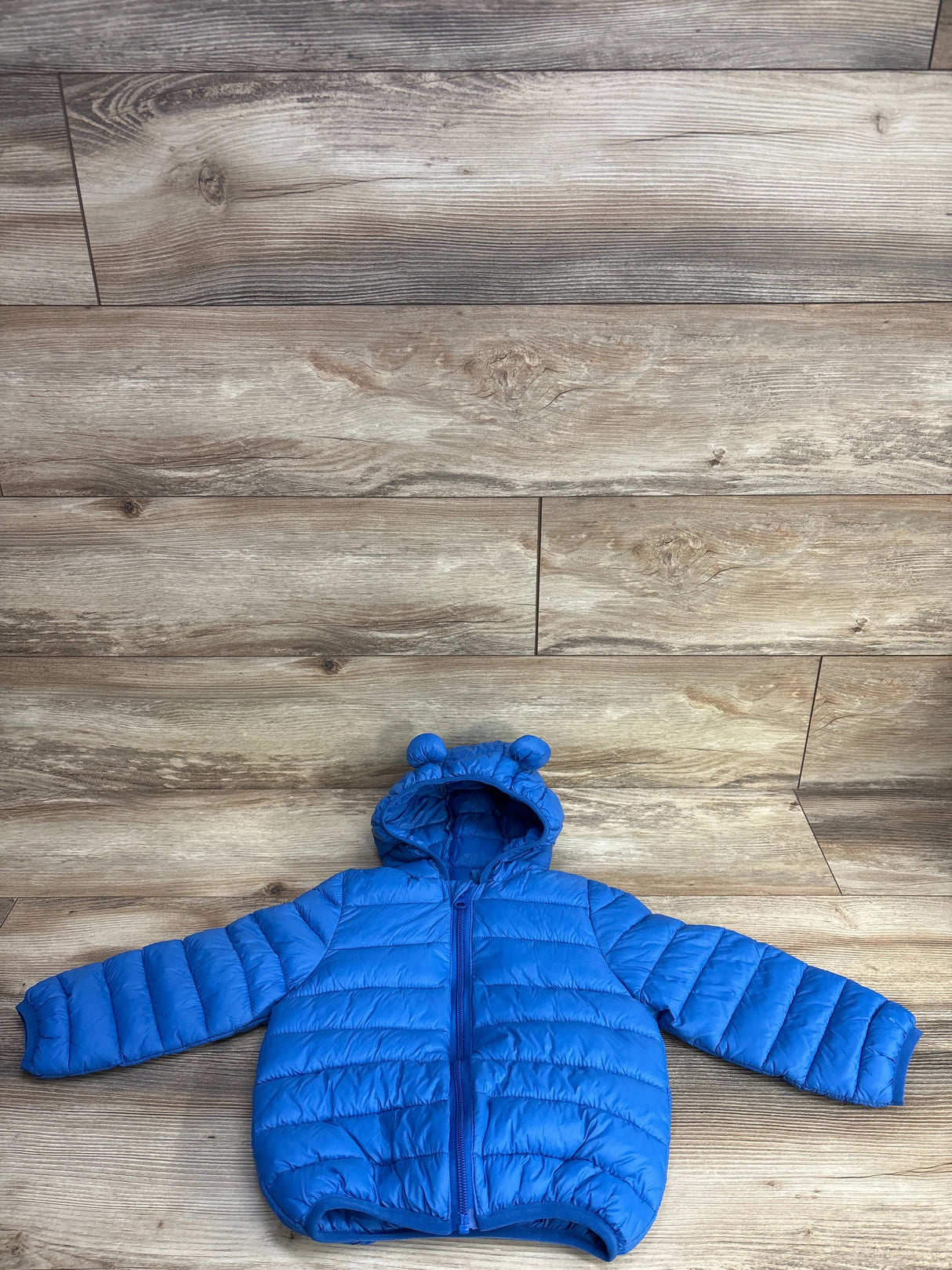Hooded Full Zip Puffer Jacket Blue sz 2T