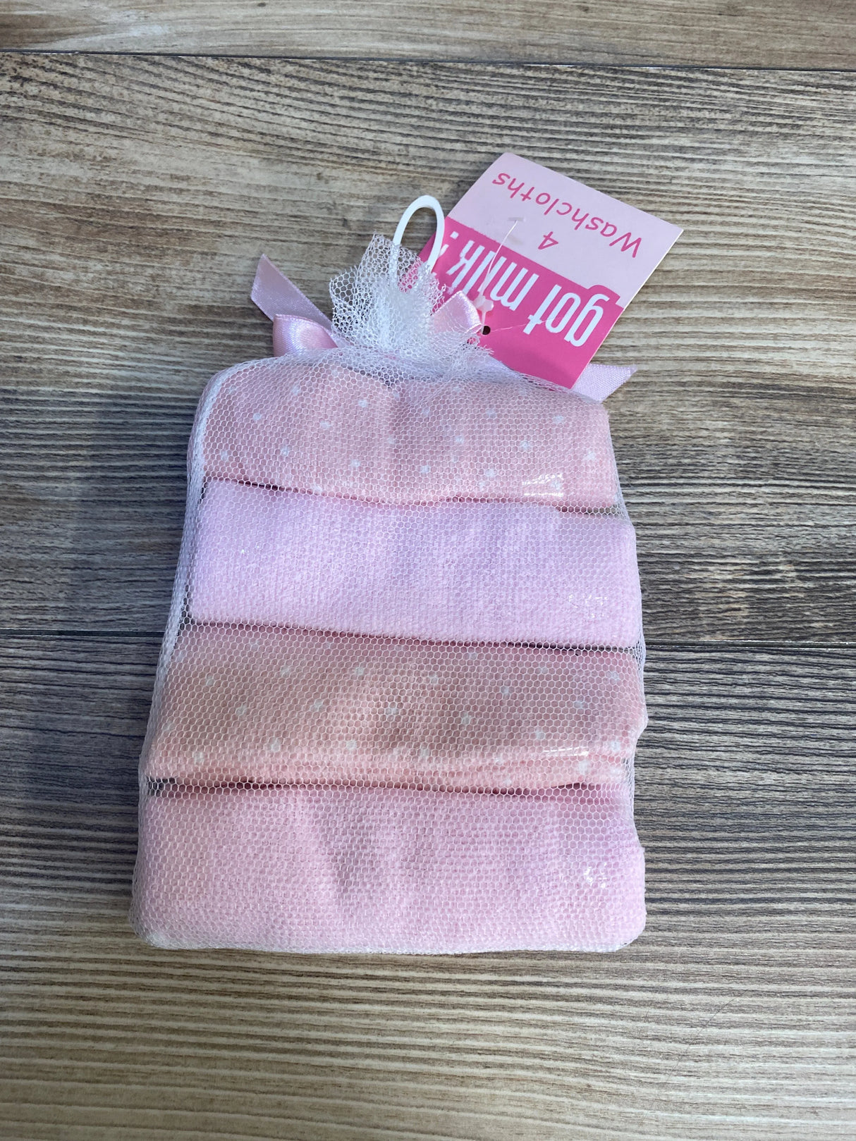 NEW Got Milk? Baby Washcloths Pink 4pk