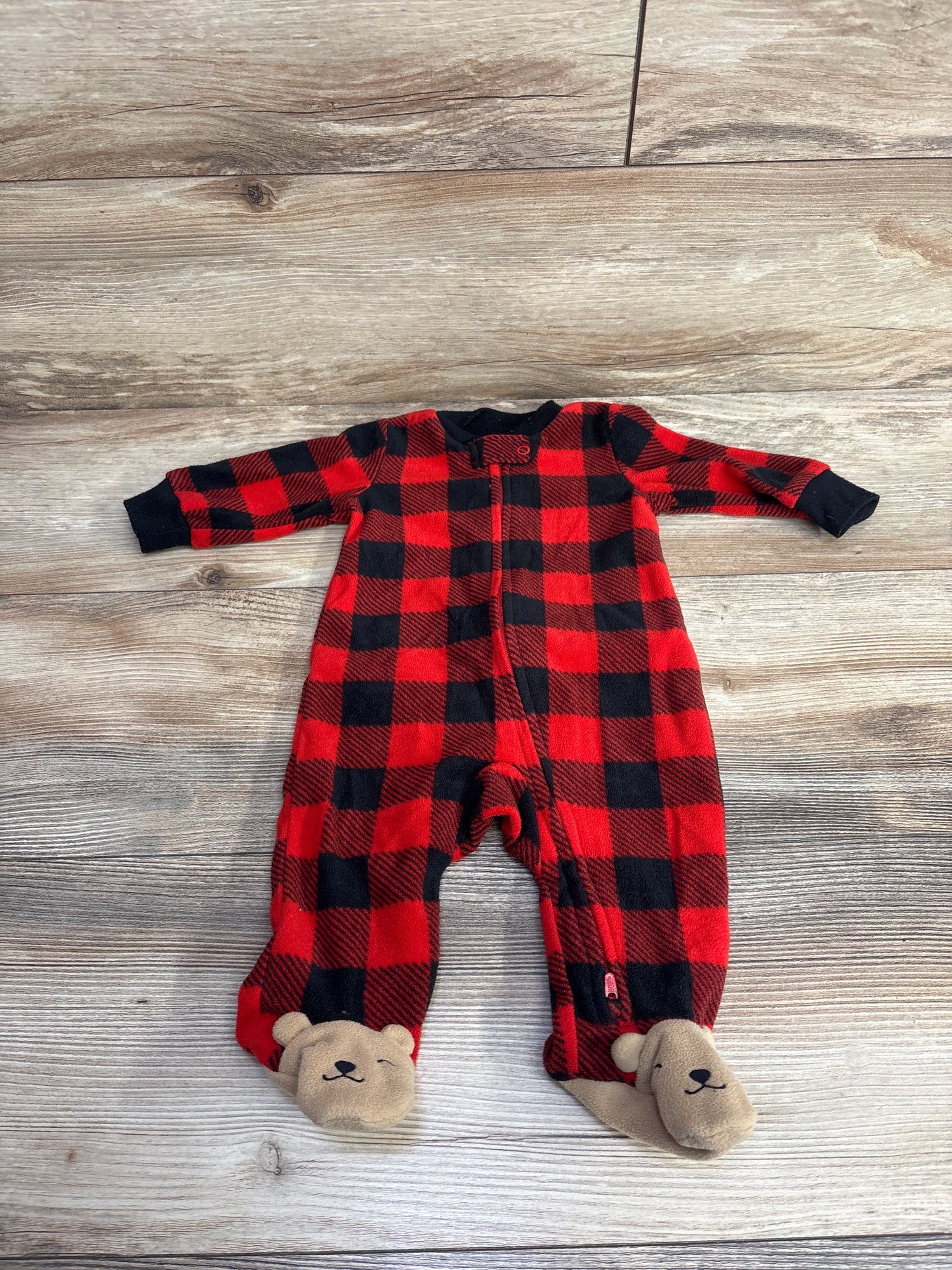 Carter's Buffalo Plaid Blanket Sleeper Red sz 3m