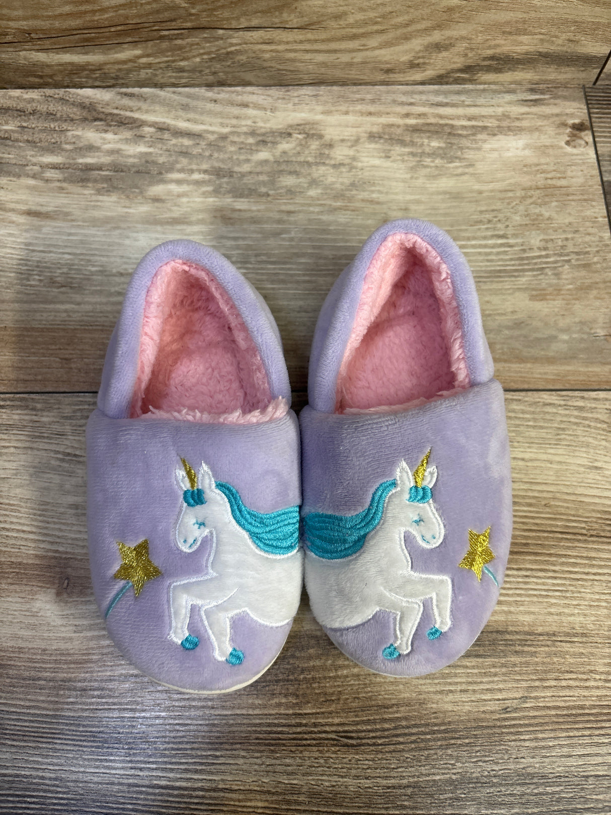 Wonder Nation Unicorn Slippers Purple sz 9/10c