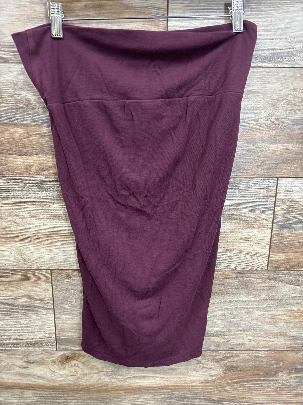 A Pea In The Pod Maternity Full Panel Skirt Burgundy sz Small