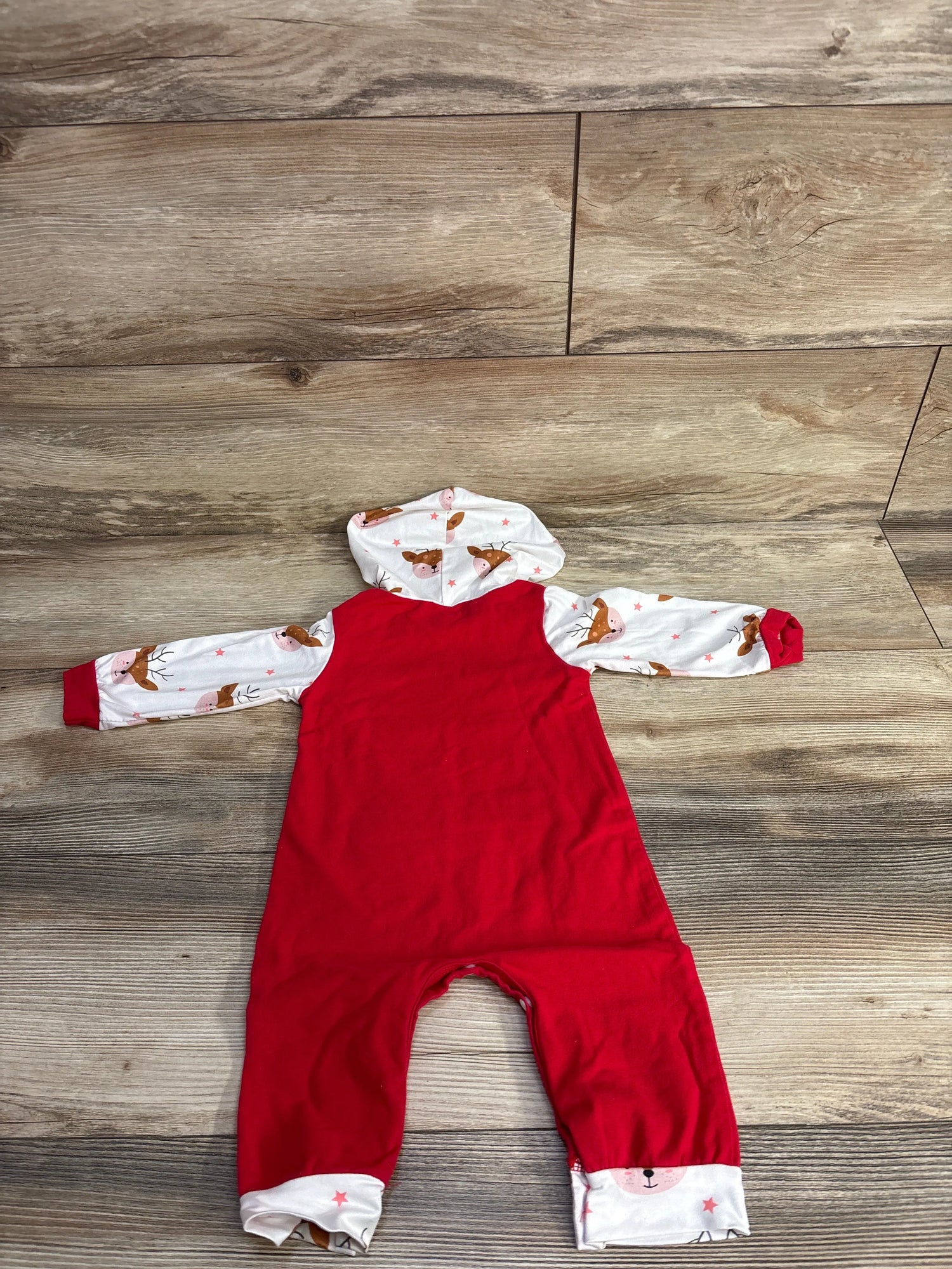 Its My First Christmas Hooded Coverall White sz 12-18m