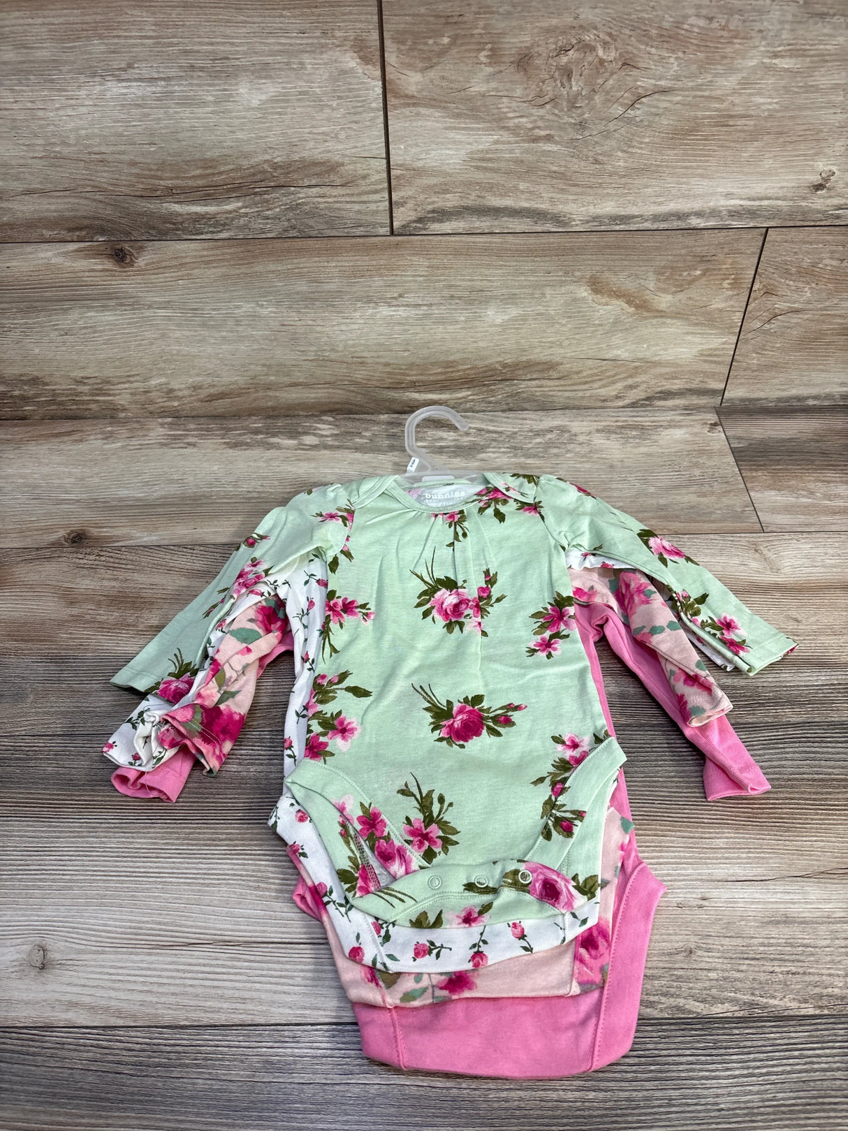 NEW Children's Place 4pk Long Sleeve Bodysuits Pink sz 9-12m
