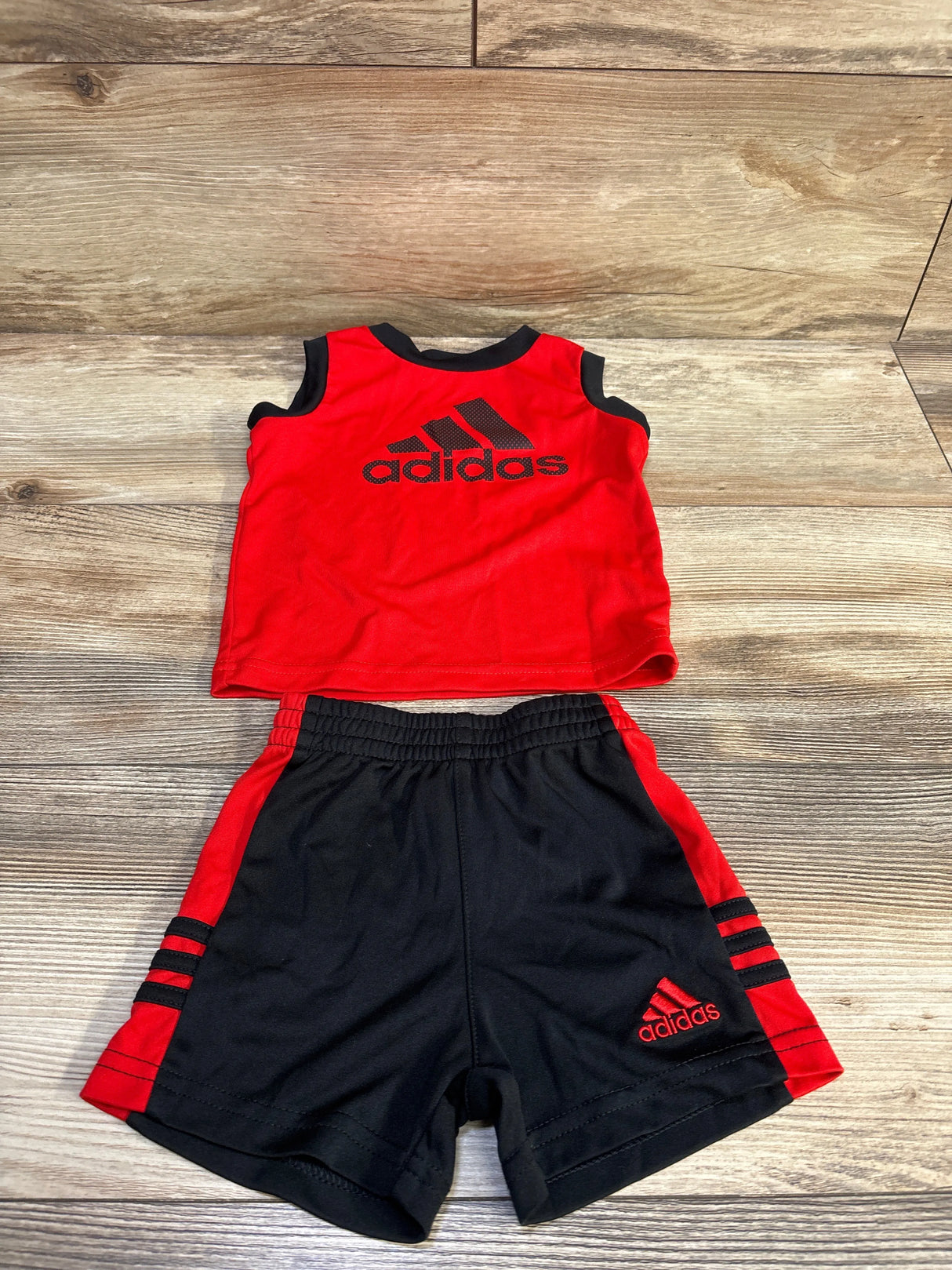 Adidas 2pc Active Tank Top & Shorts Set Red sz 6m