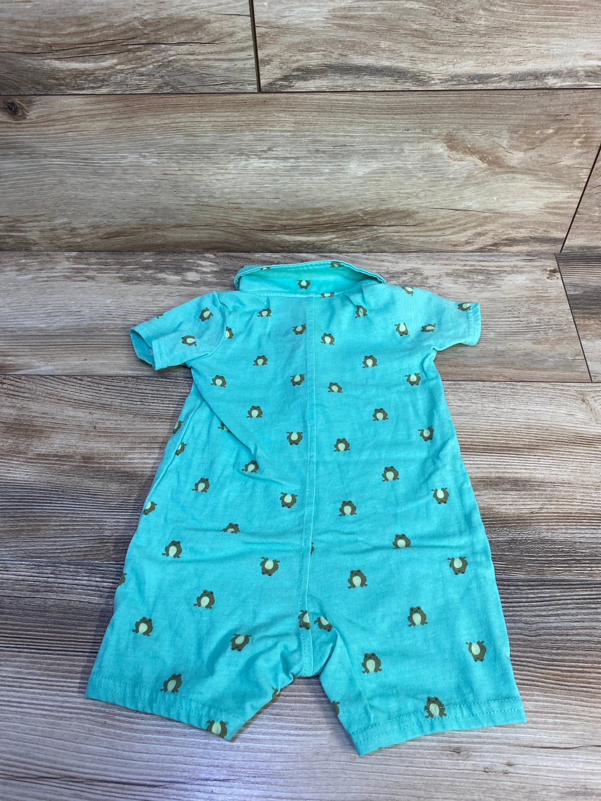 First Impressions Frog Polo Shortie Romper Green sz 12m