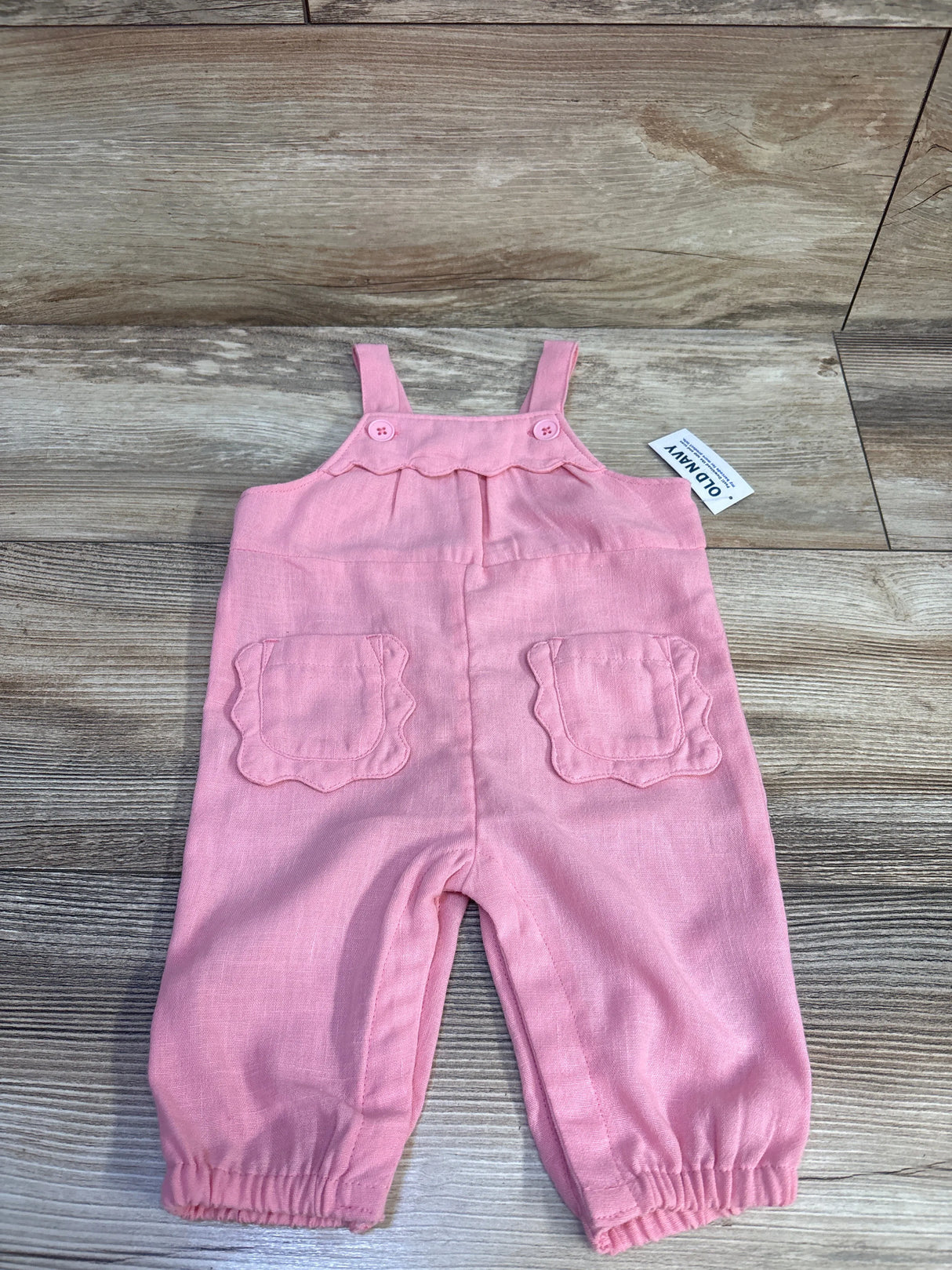 NEW Old Navy Scallop-Trim Overalls Pink sz 0-3m