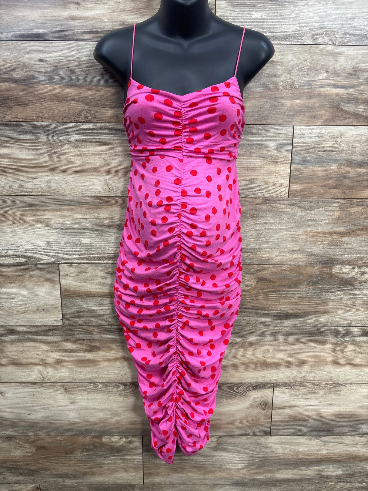 Asos Design Maternity Polka Dot Ruched Shirt Pink sz Small - Me n Mommy To Be