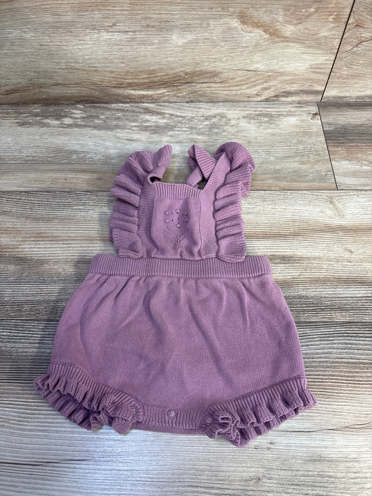 Cat & Jack Knit Ruffle Shortie Romper Pink sz 12m