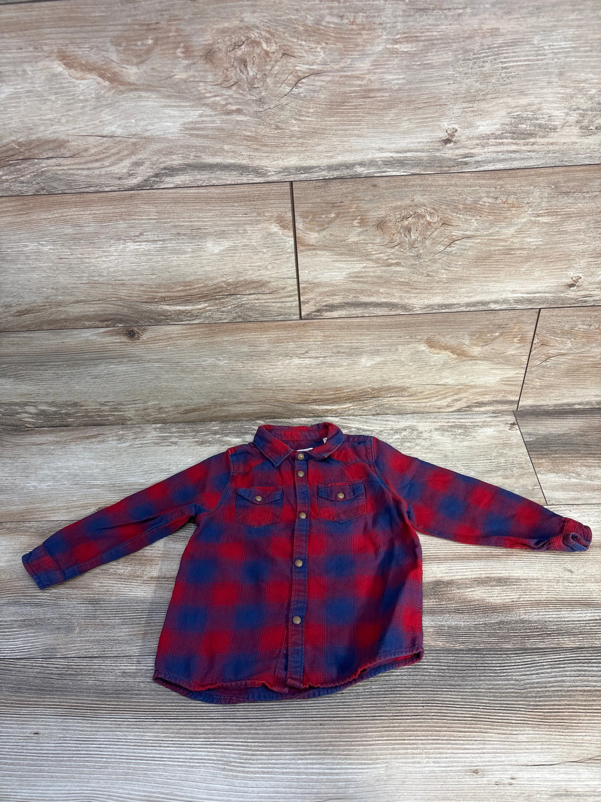 Zara Baby Plaid Flannel Red sz 18-24m