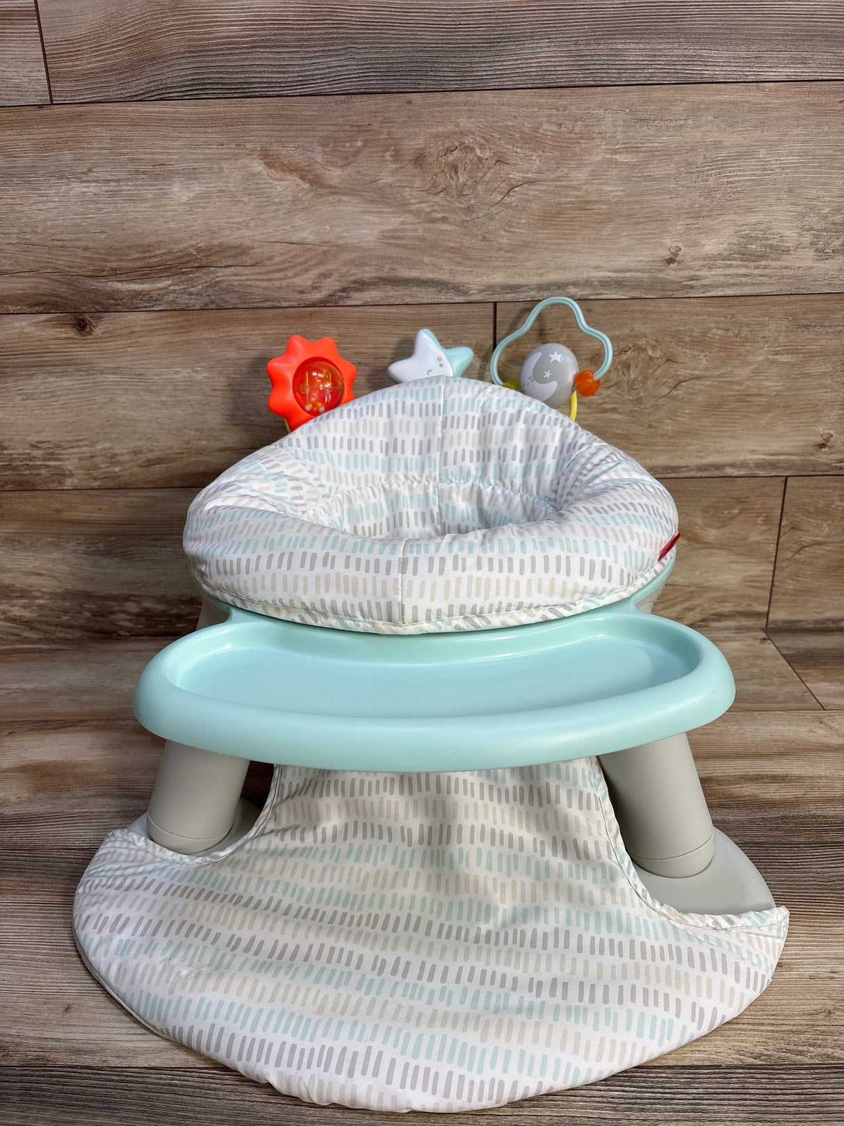 Skip Hop Silver Lining Cloud 2-in-1 Sit-Up Chair & Activity Seat, White/Blue