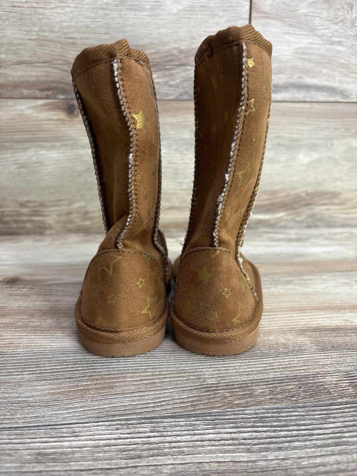 Airwalk Emma Star Pattern Cozy Boots Brown sz 8c