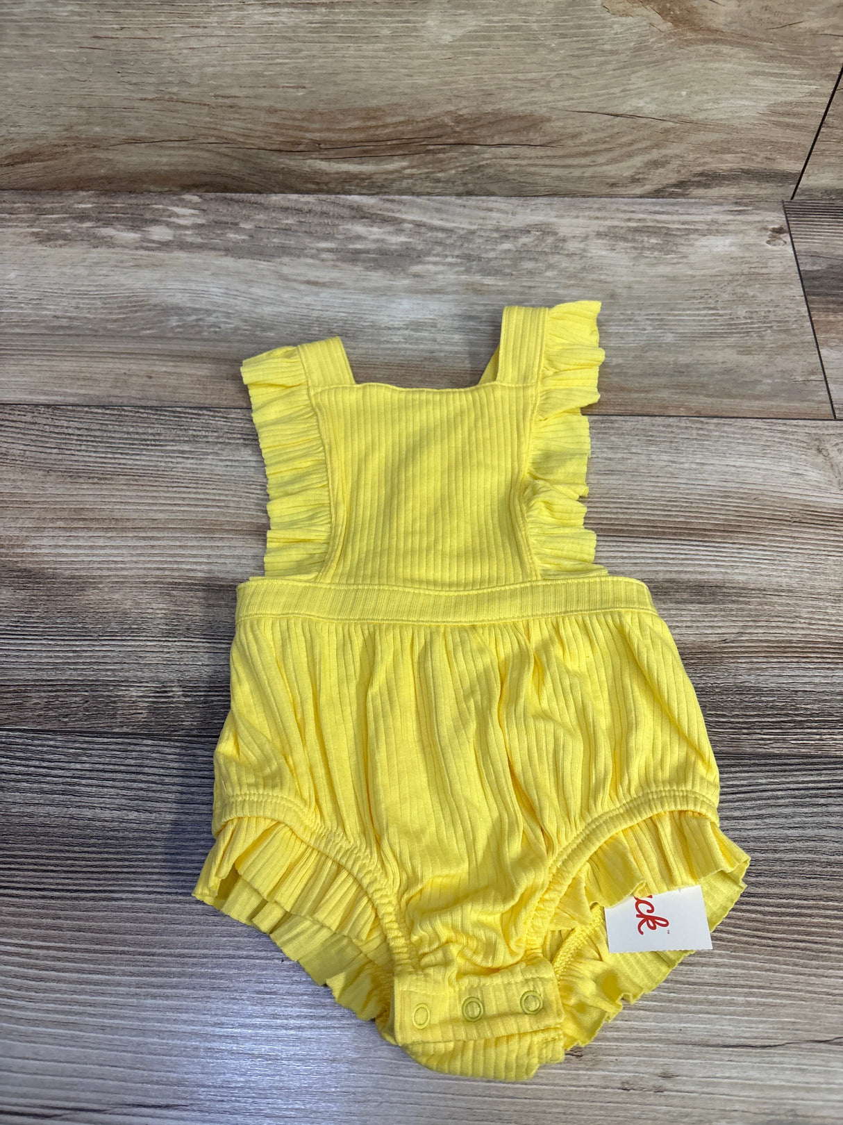NEW Cat & Jack Ribbed Bubble Romper Yellow sz 3-6m
