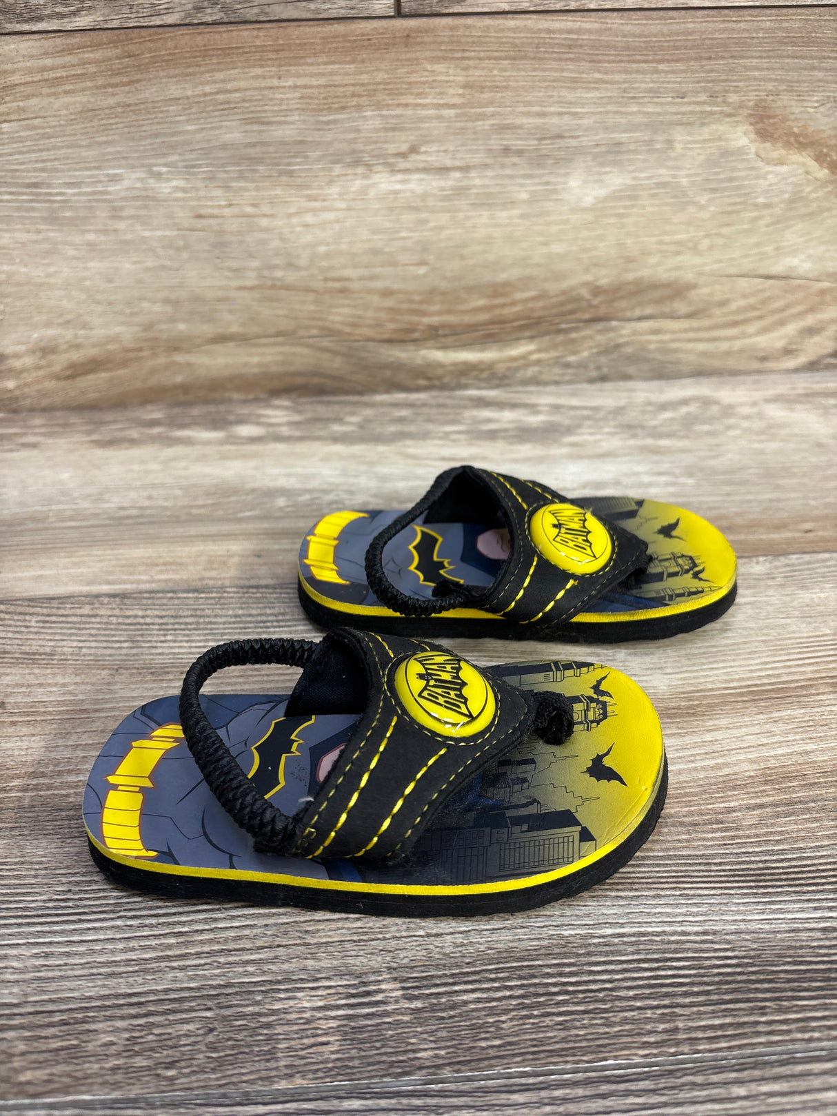 Batman Light Up Flip Flop Sandals Black sz 7-8c