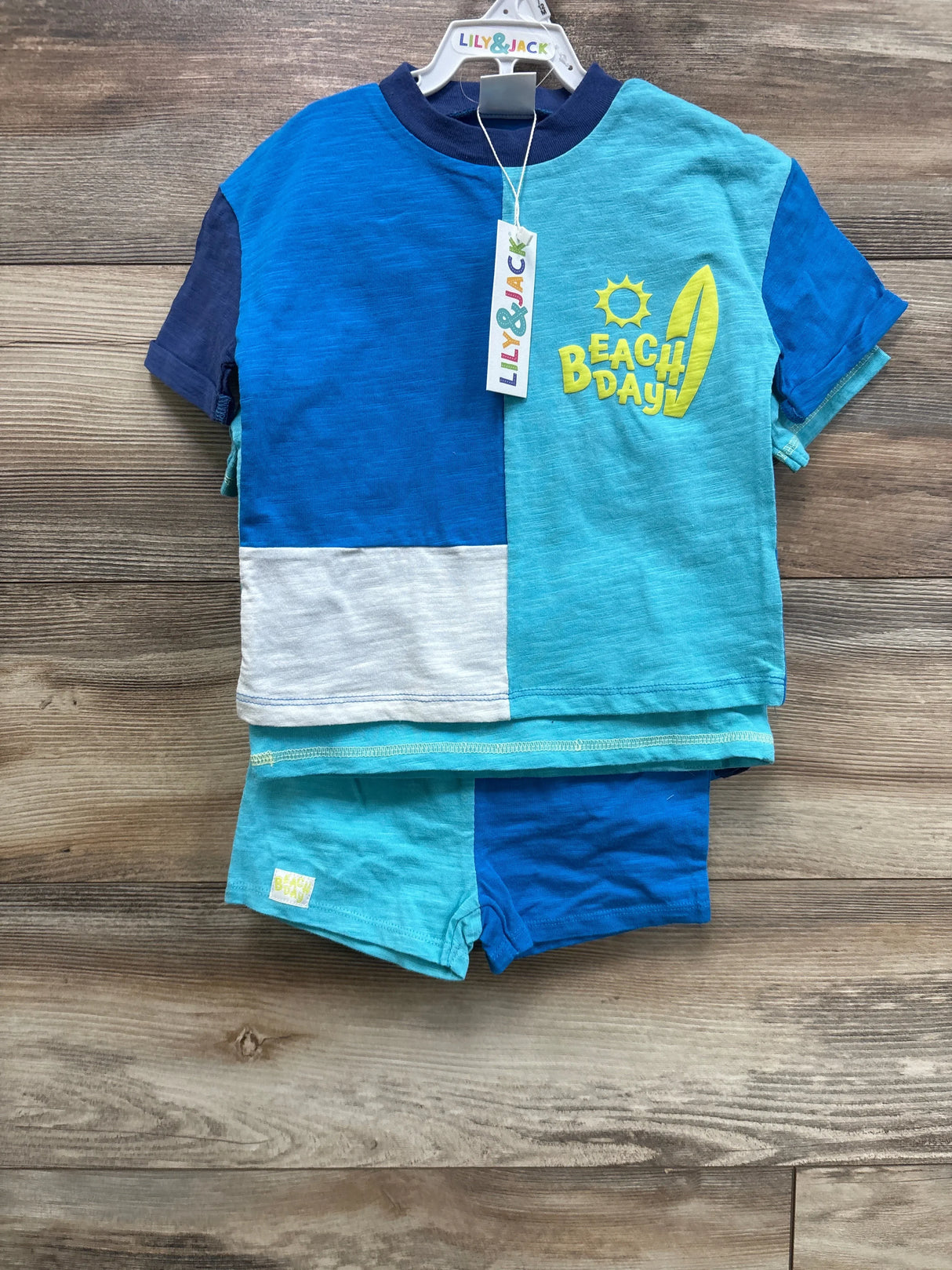 NEW Lily & Jack 4pc Shirt & Shorts Set Blue sz 9-12m