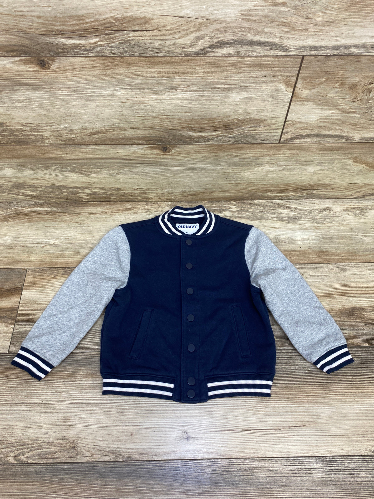Old Navy Button-Front Bomber Jacket Navy sz 4T