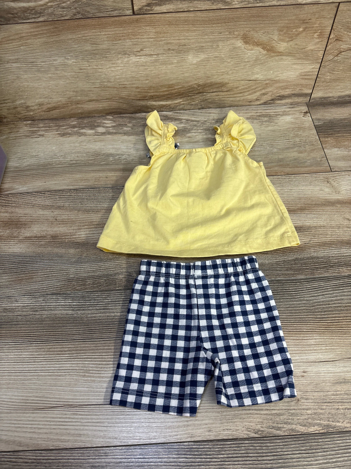 Little Lass 2pc Love Shirt & Short Set Yellow sz 3-6m
