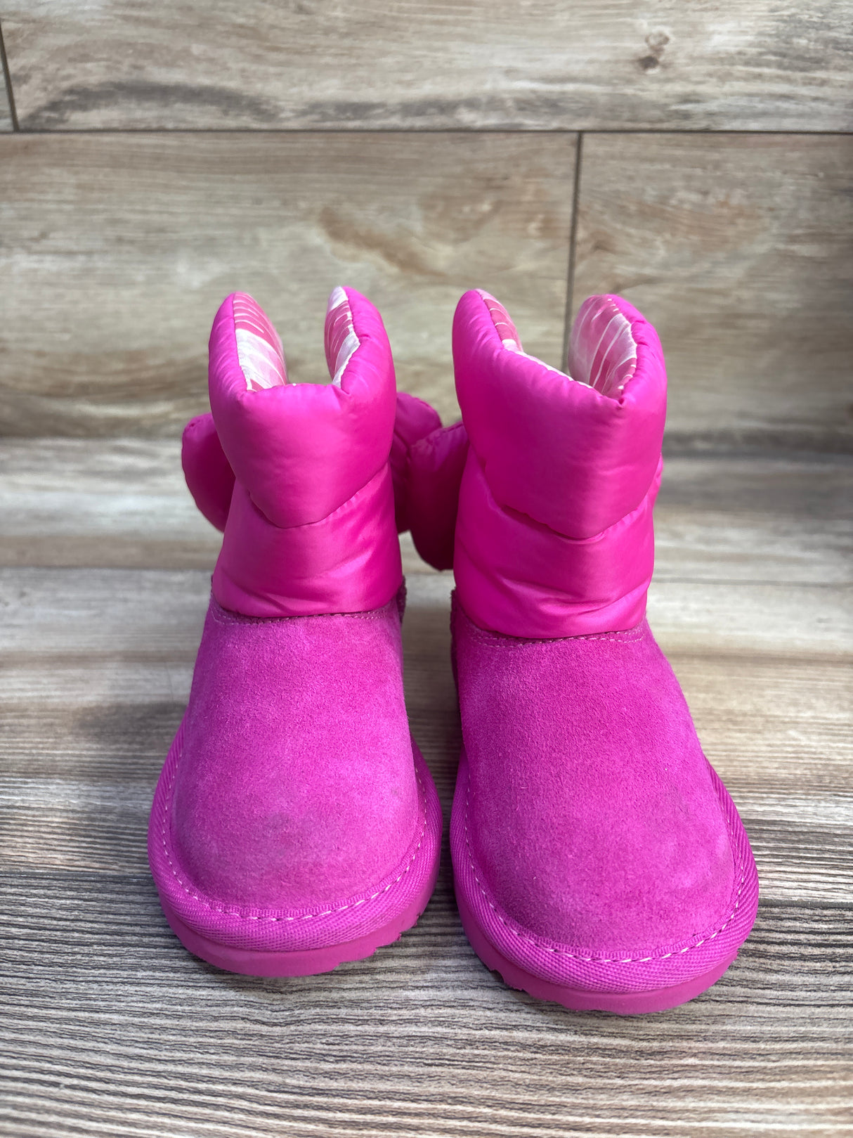 UGG Bailey Bow Maxi Wavelength Boots Pink sz 7c