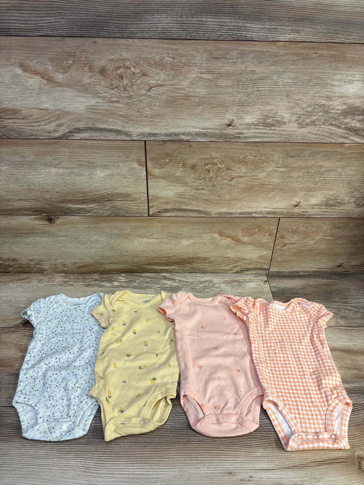 Carter's 4pk Bodysuit Set Peach sz 3m